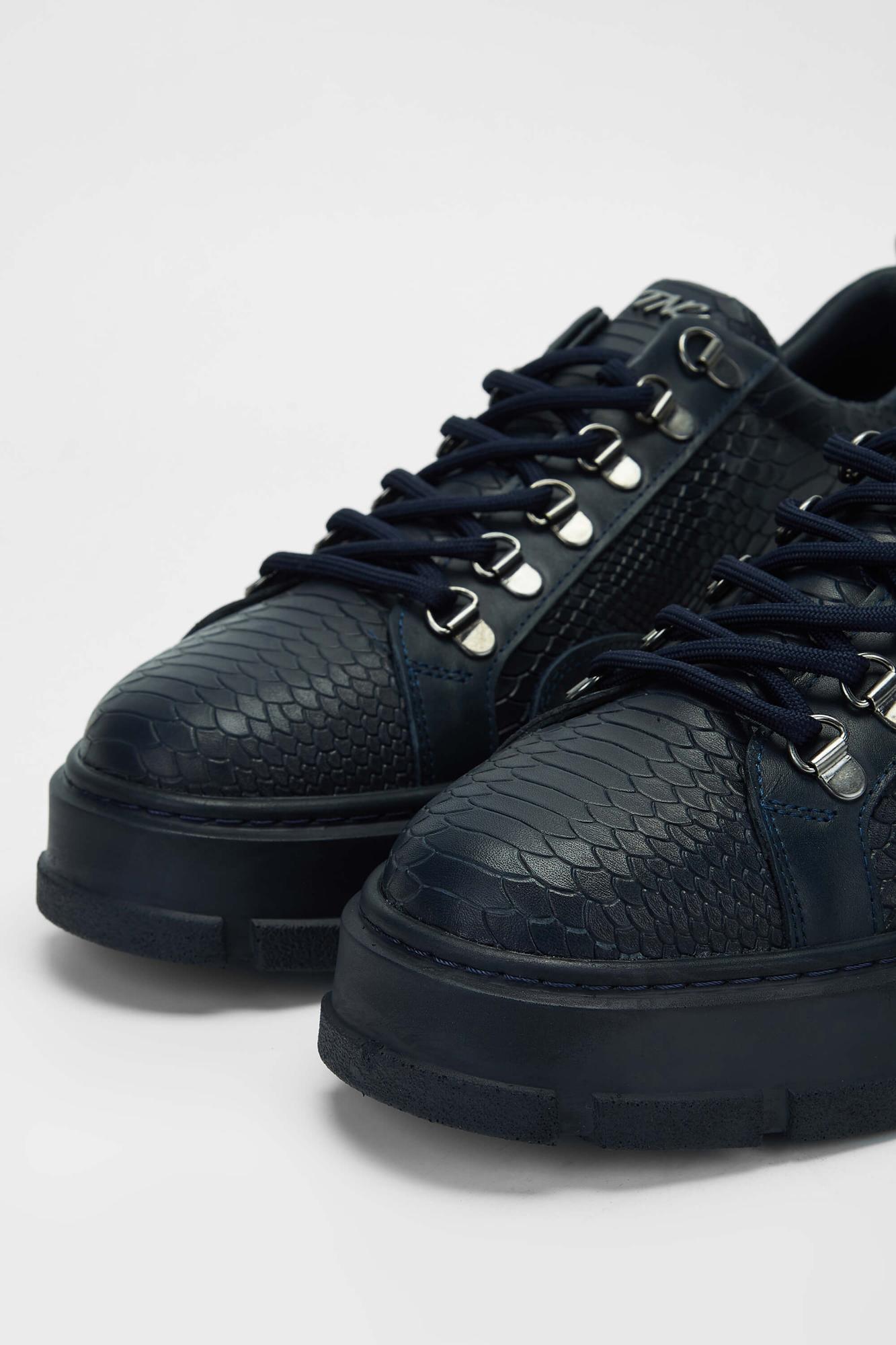 Tamer Tanca Erkek Hakiki Deri Lacivert Sneakers & Spor Ayakkabı