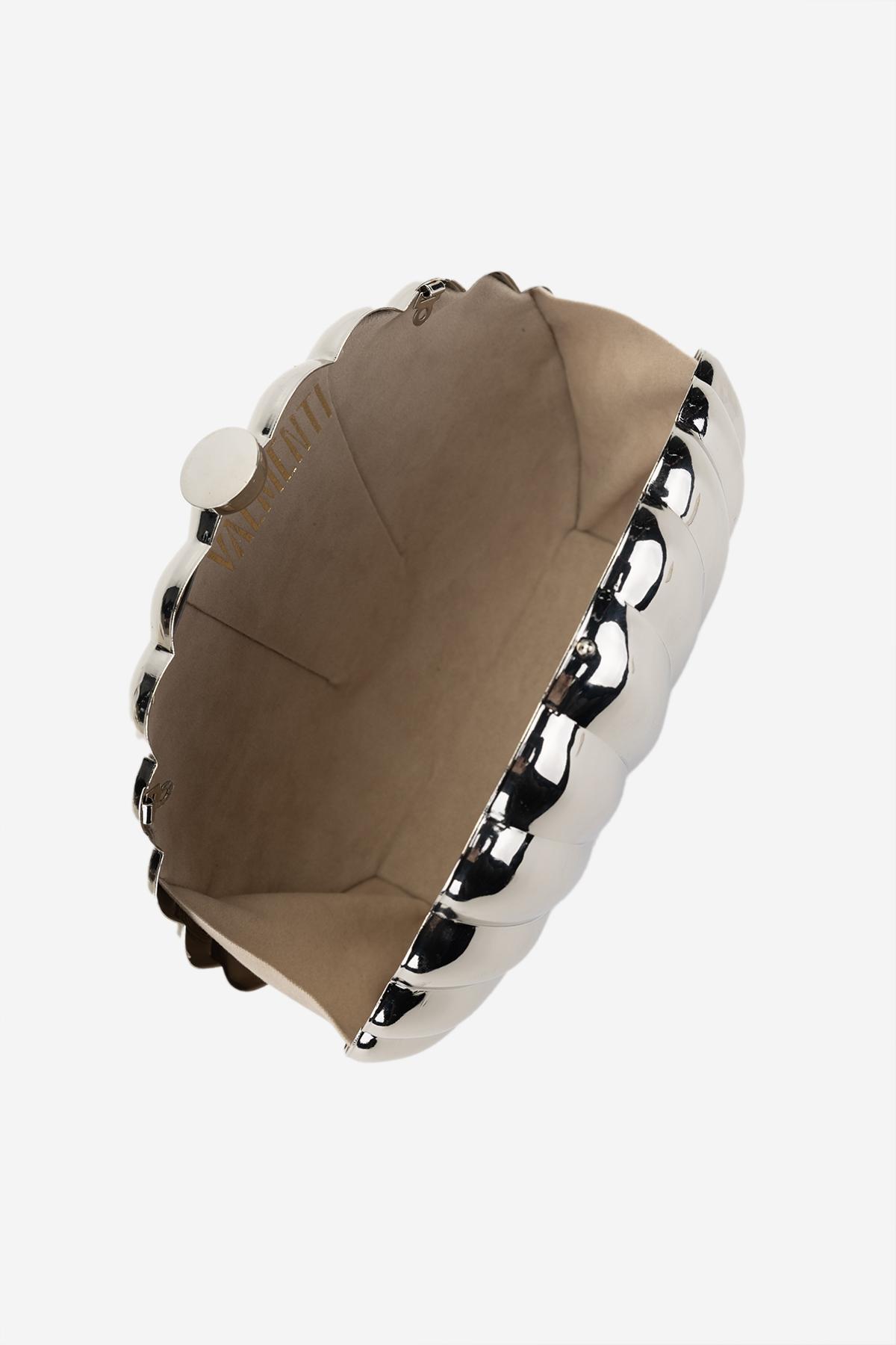 Valmenti Kadın Suni Deri Gri Abiye Çanta