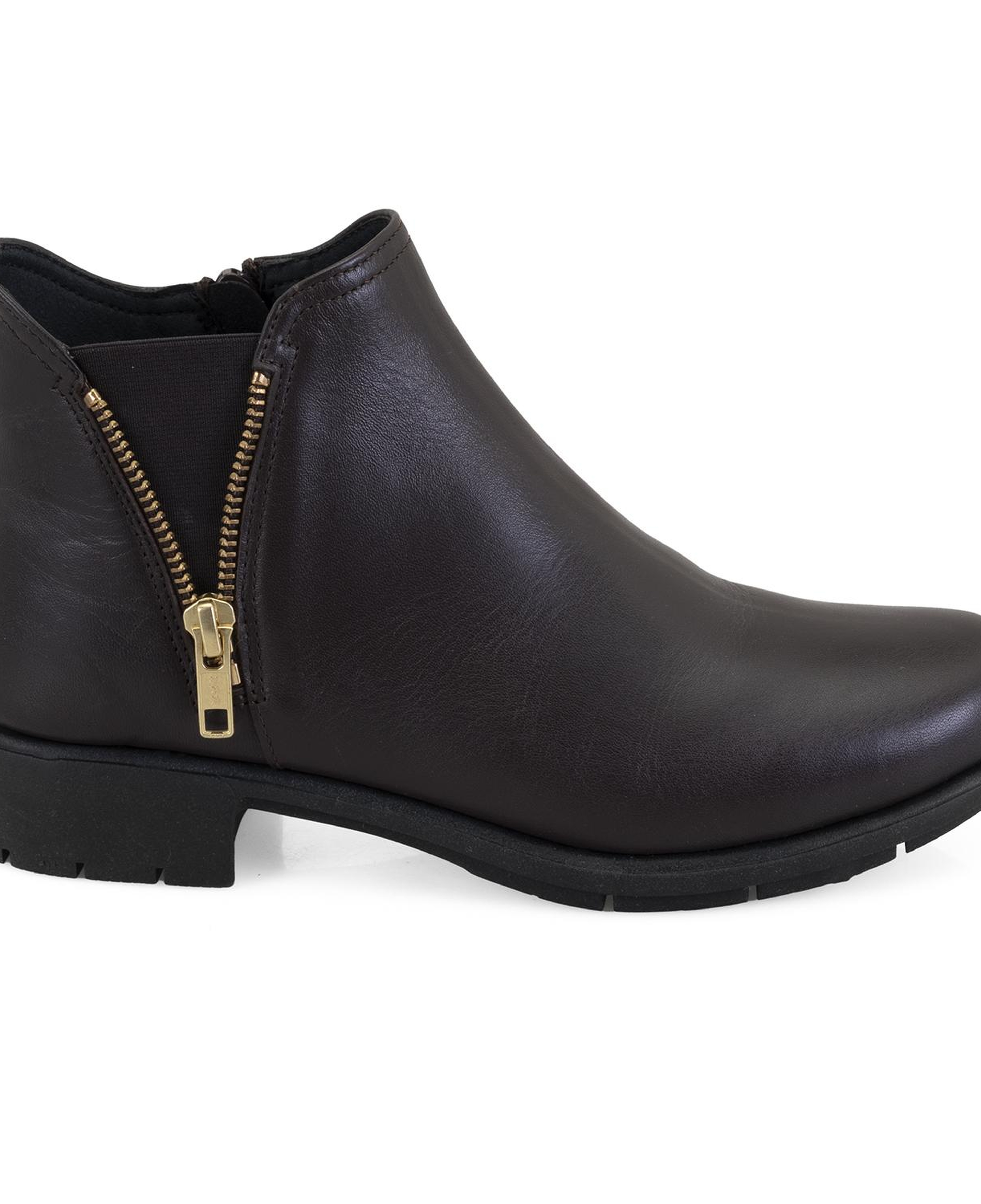 Karlee Kahve Kadın DesaComfort Fermuarlı Deri Bot