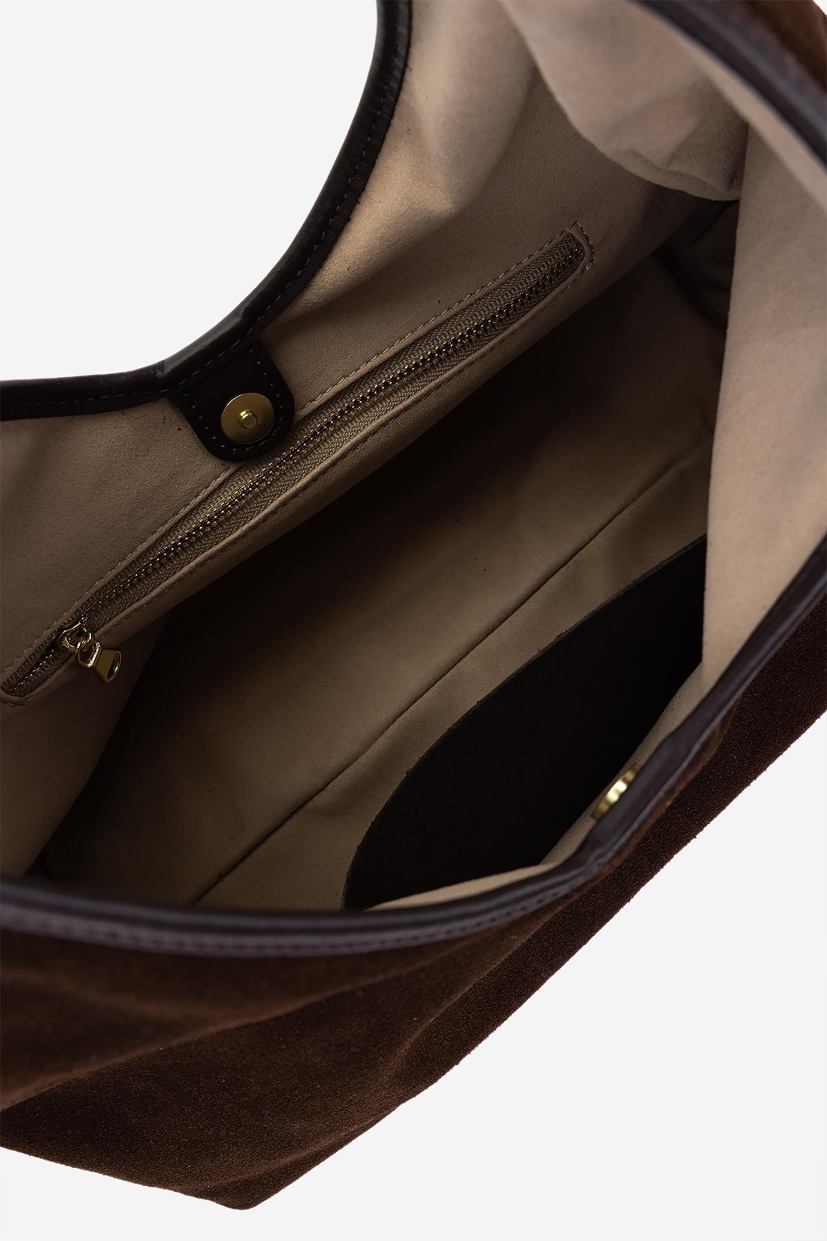 Valmenti Kadın Hakiki Deri Kahverengi Omuz Çanta