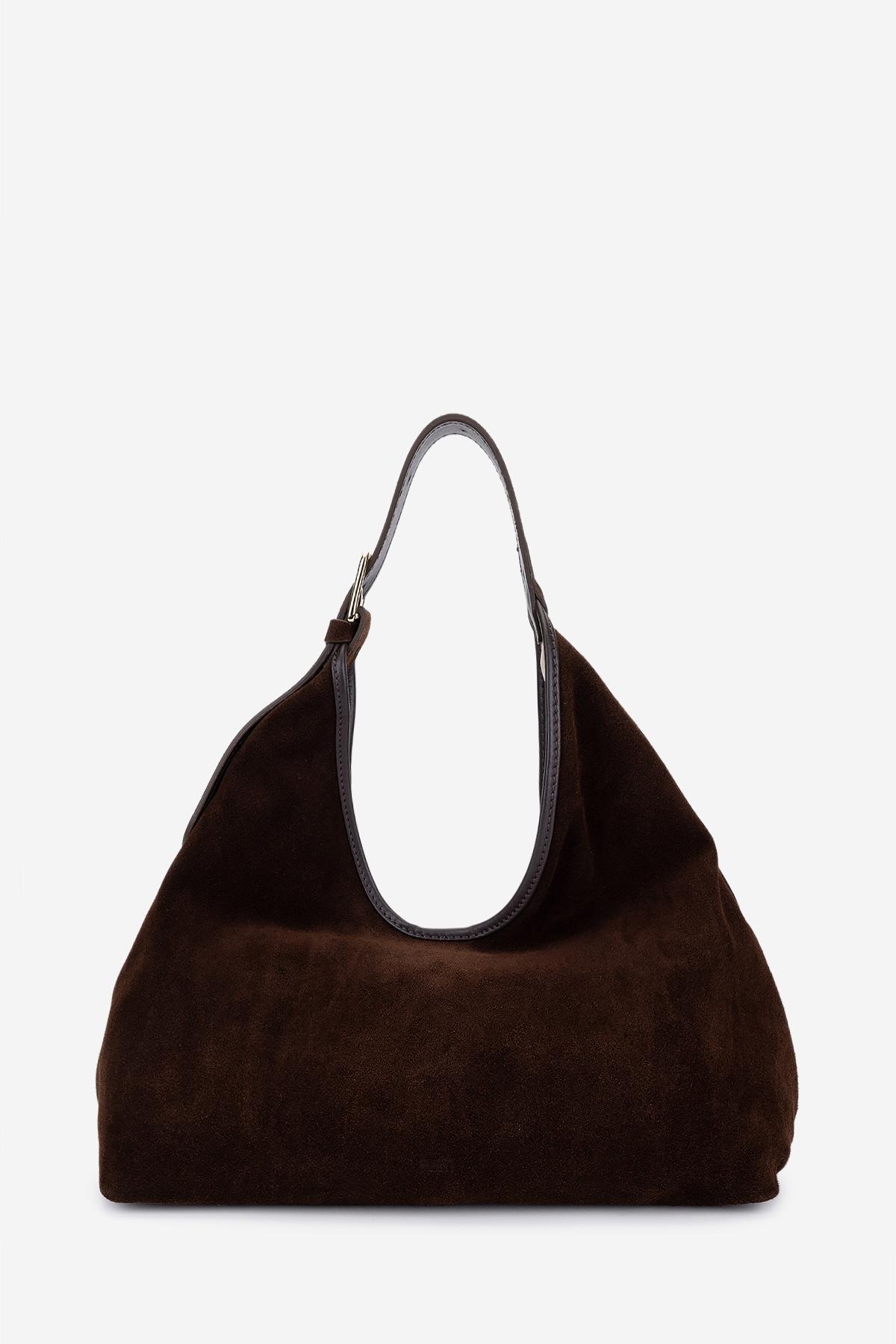 Valmenti Kadın Hakiki Deri Kahverengi Omuz Çanta