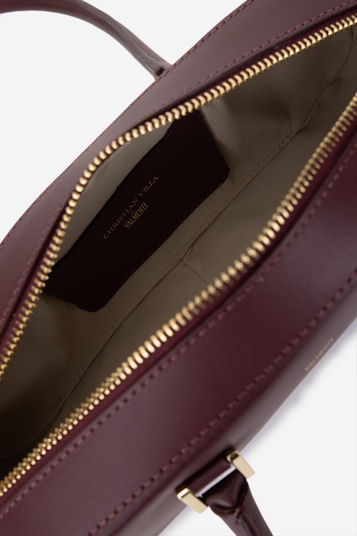 Valmenti Kadın Hakiki Deri Bordo Omuz Çanta