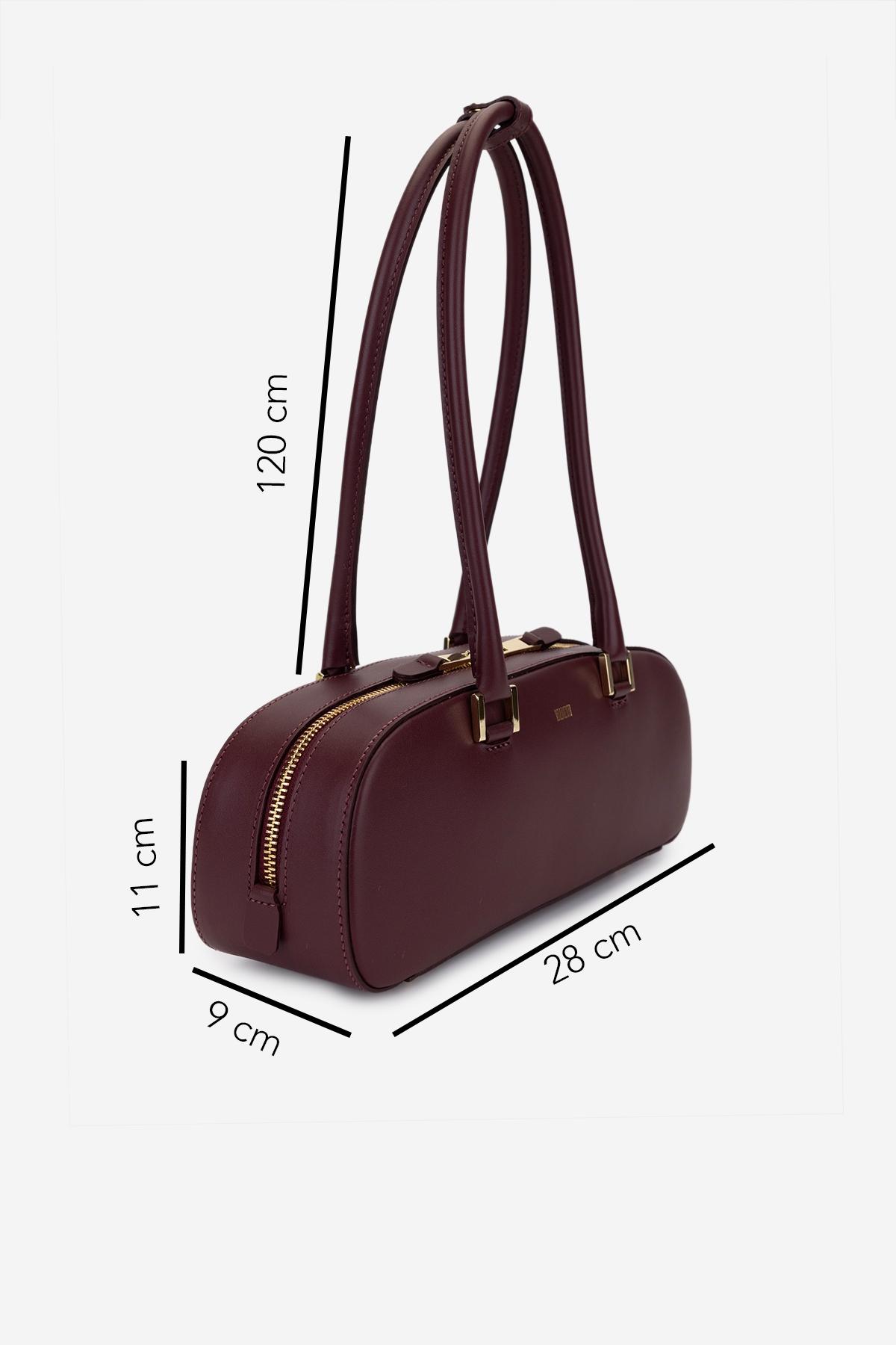 Valmenti Kadın Hakiki Deri Bordo Omuz Çanta