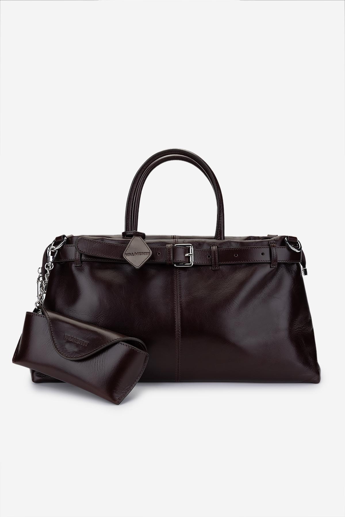 Valmenti Kadın Hakiki Deri Kahverengi Kol Çantası