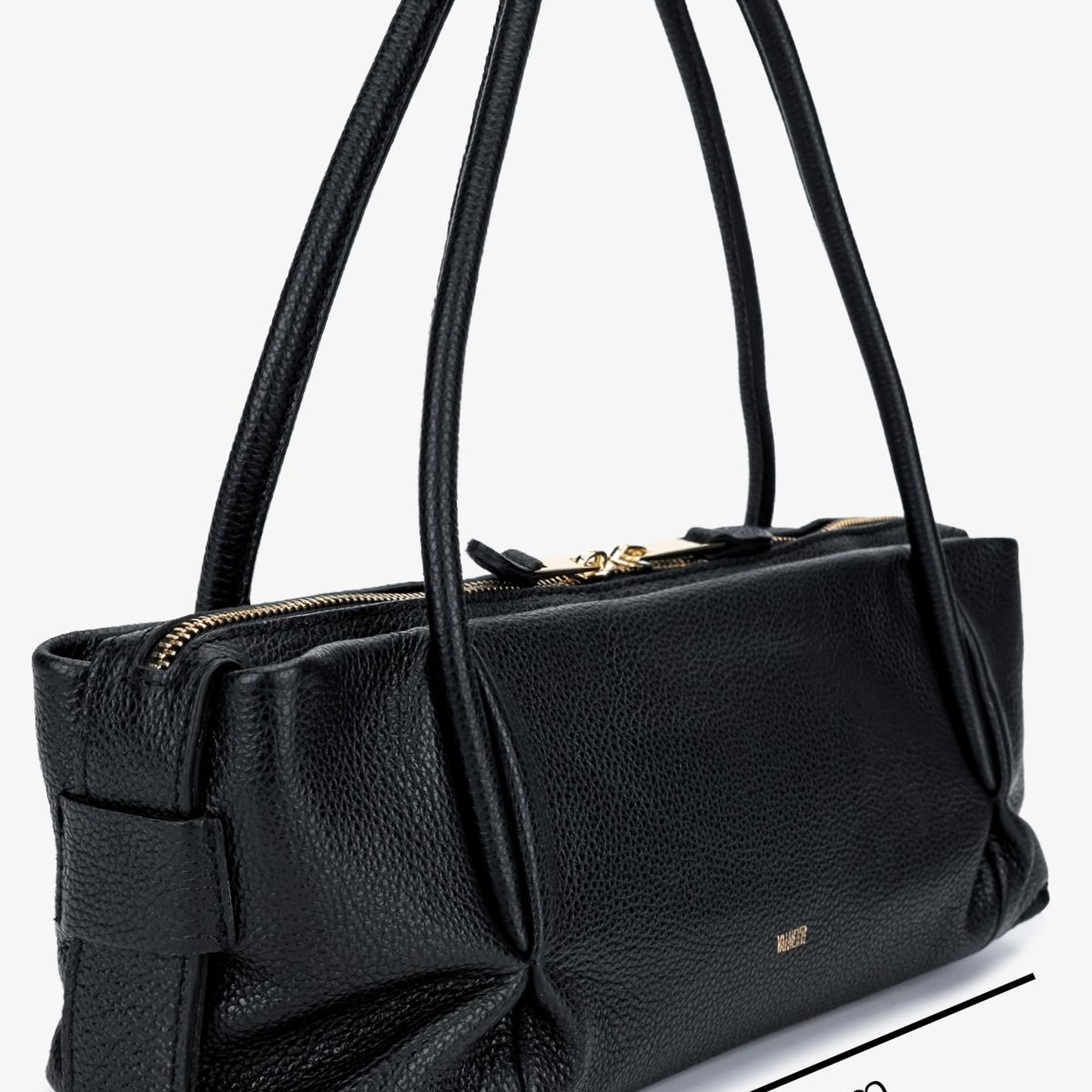 Valmenti Kadın Hakiki Deri Siyah Kol Çantası