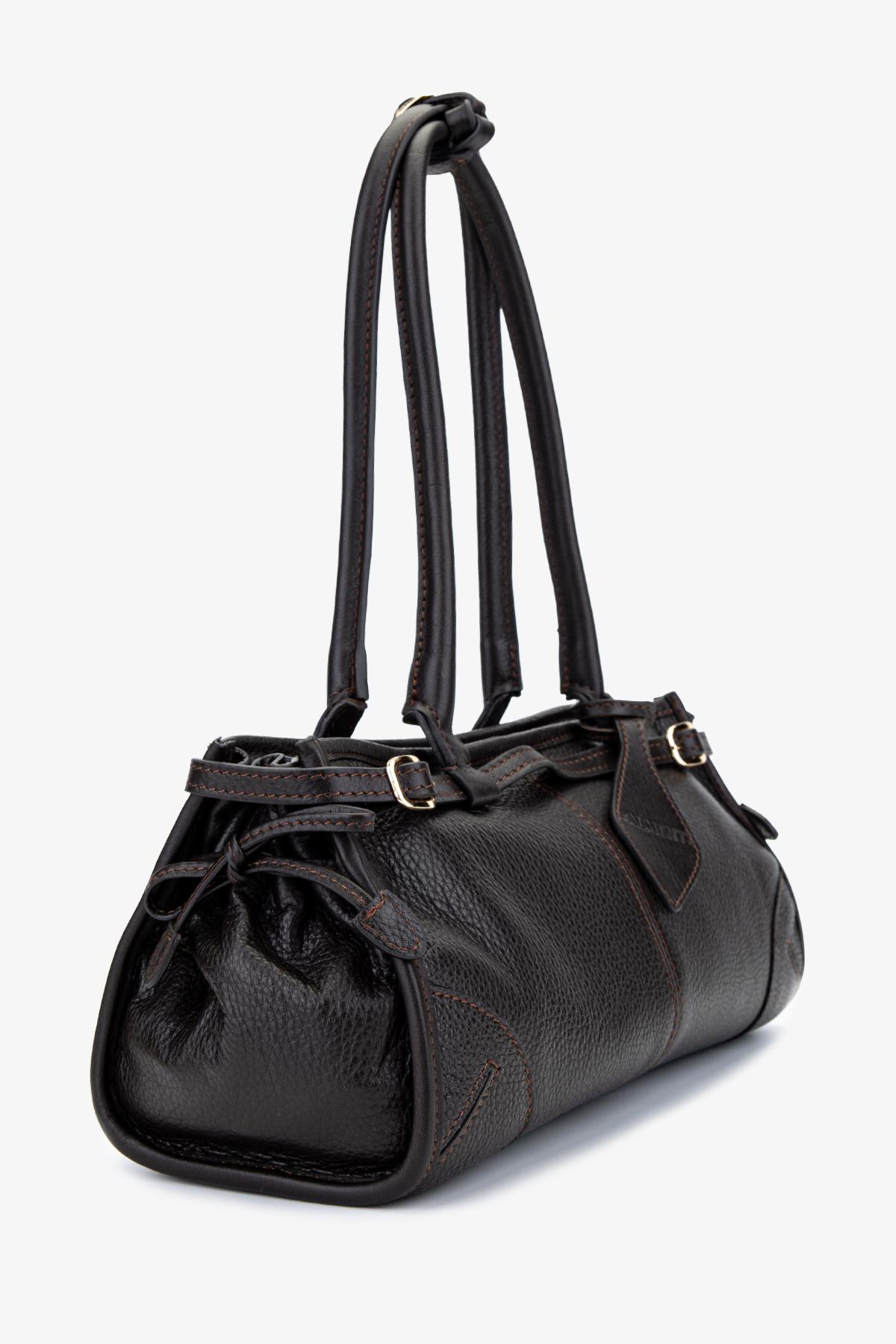 Valmenti Kadın Hakiki Deri Kahverengi Kol Çantası