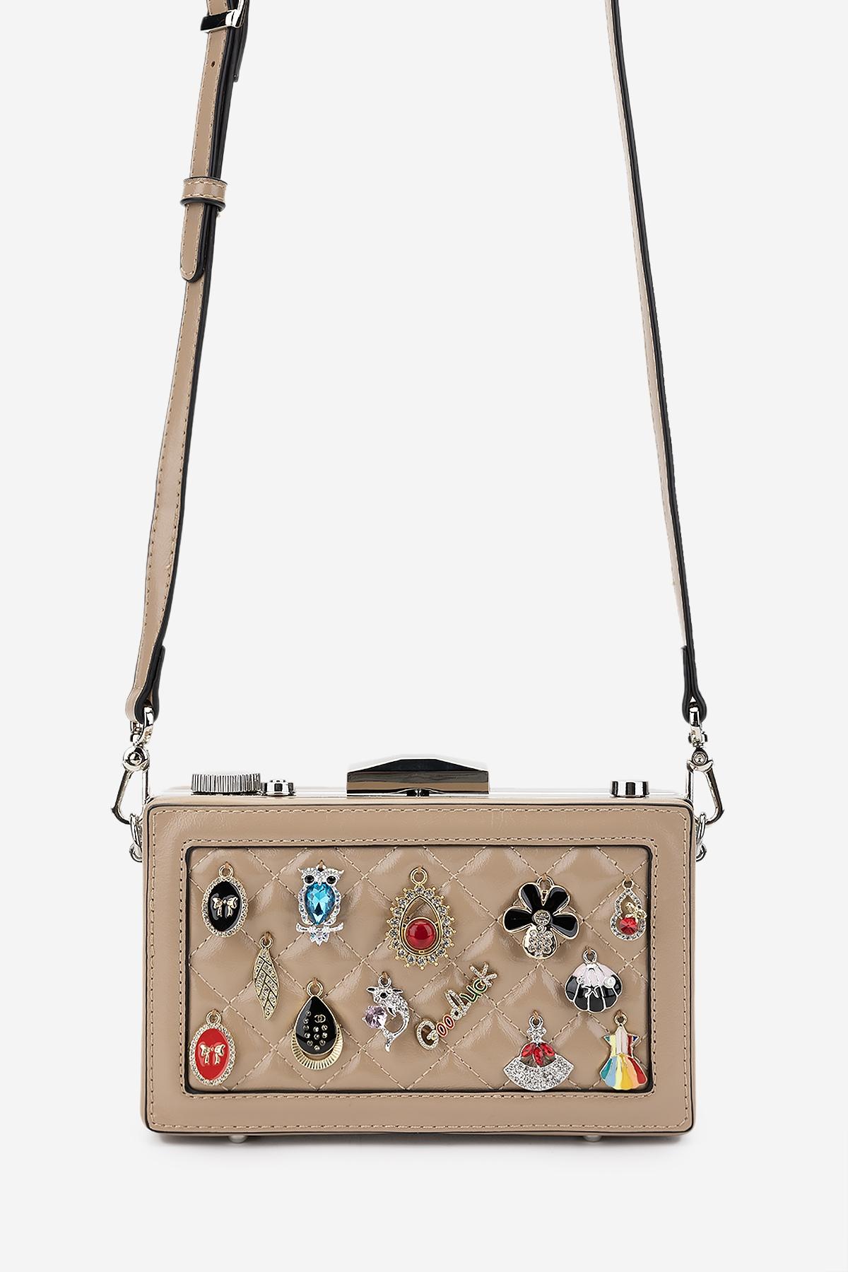 Valmenti Kadın Suni Deri Taupe Omuz Çanta