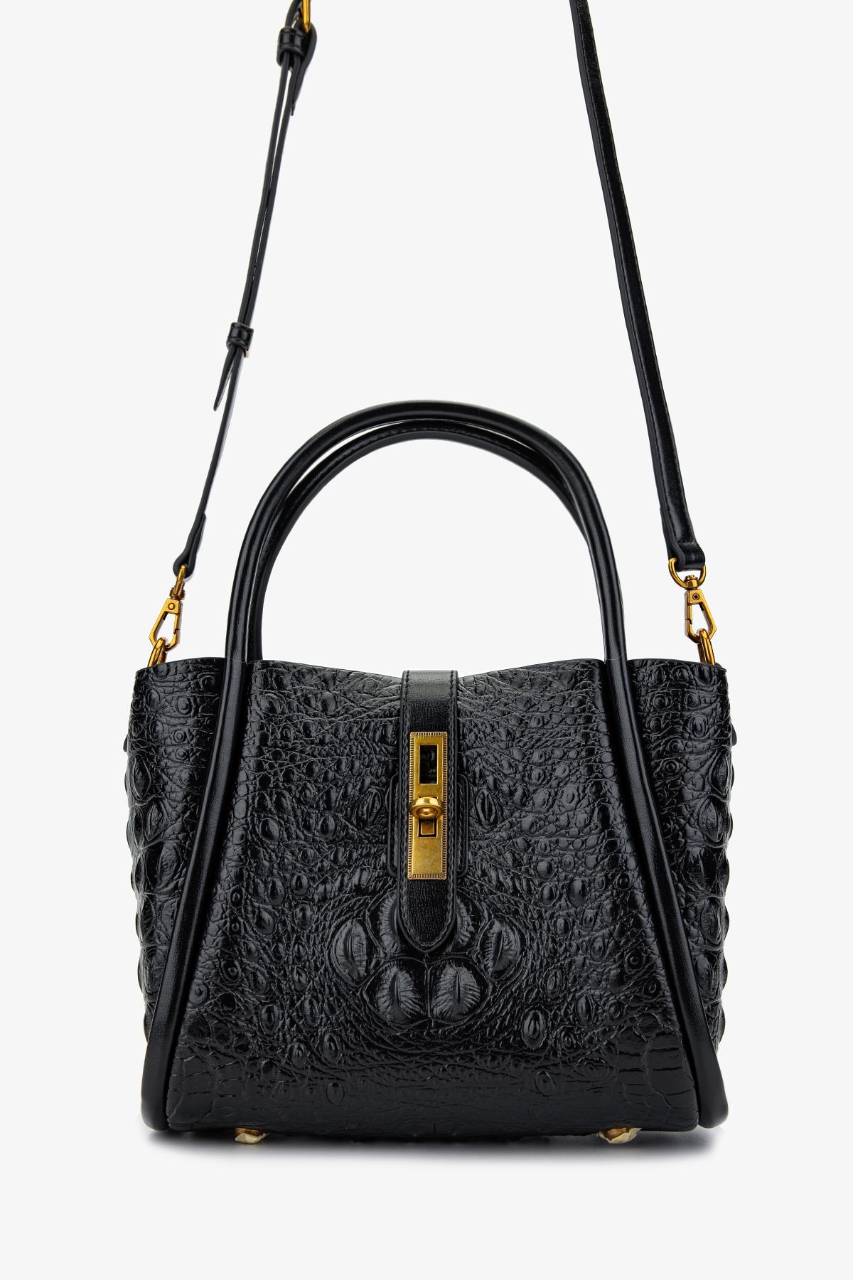 Valmenti Kadın Suni Deri Siyah Omuz Çanta