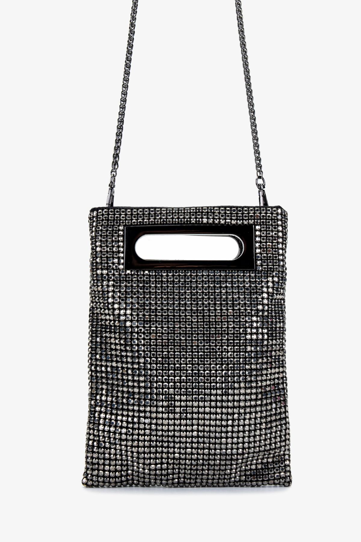 Valmenti Kadın Suni Deri Metalik Omuz Çanta