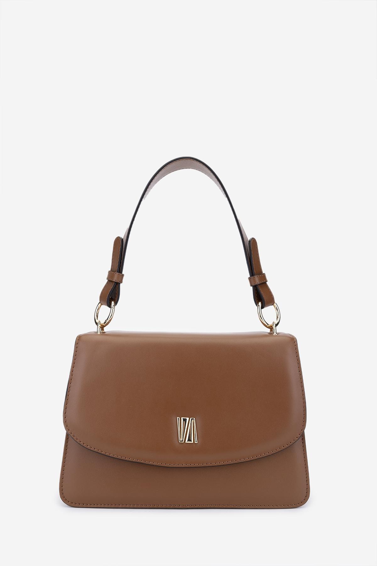 Valmenti Kadın Hakiki Deri Taba Deri Omuz Çanta