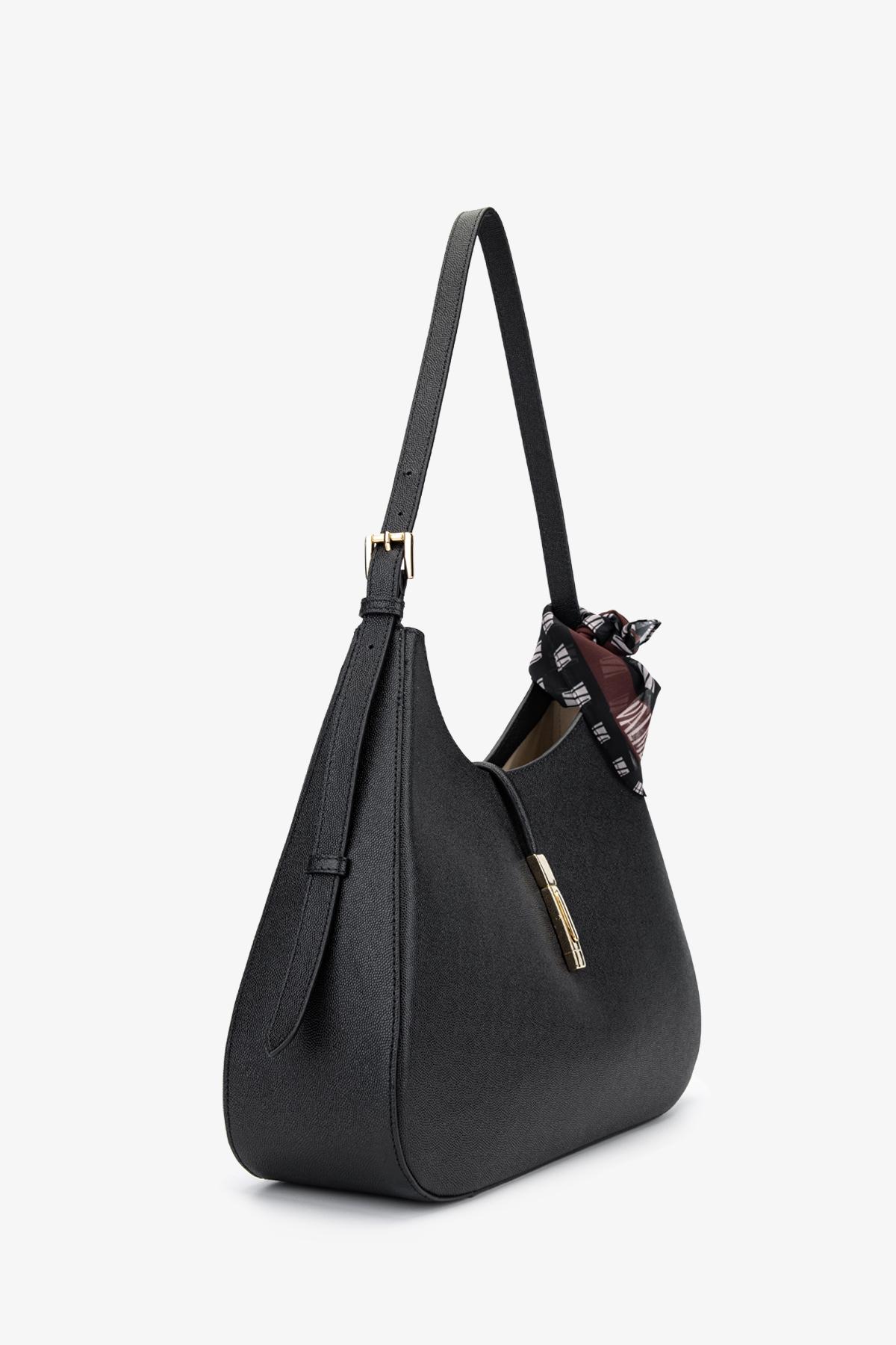 Valmenti Kadın Hakiki Deri Siyah Omuz Çanta