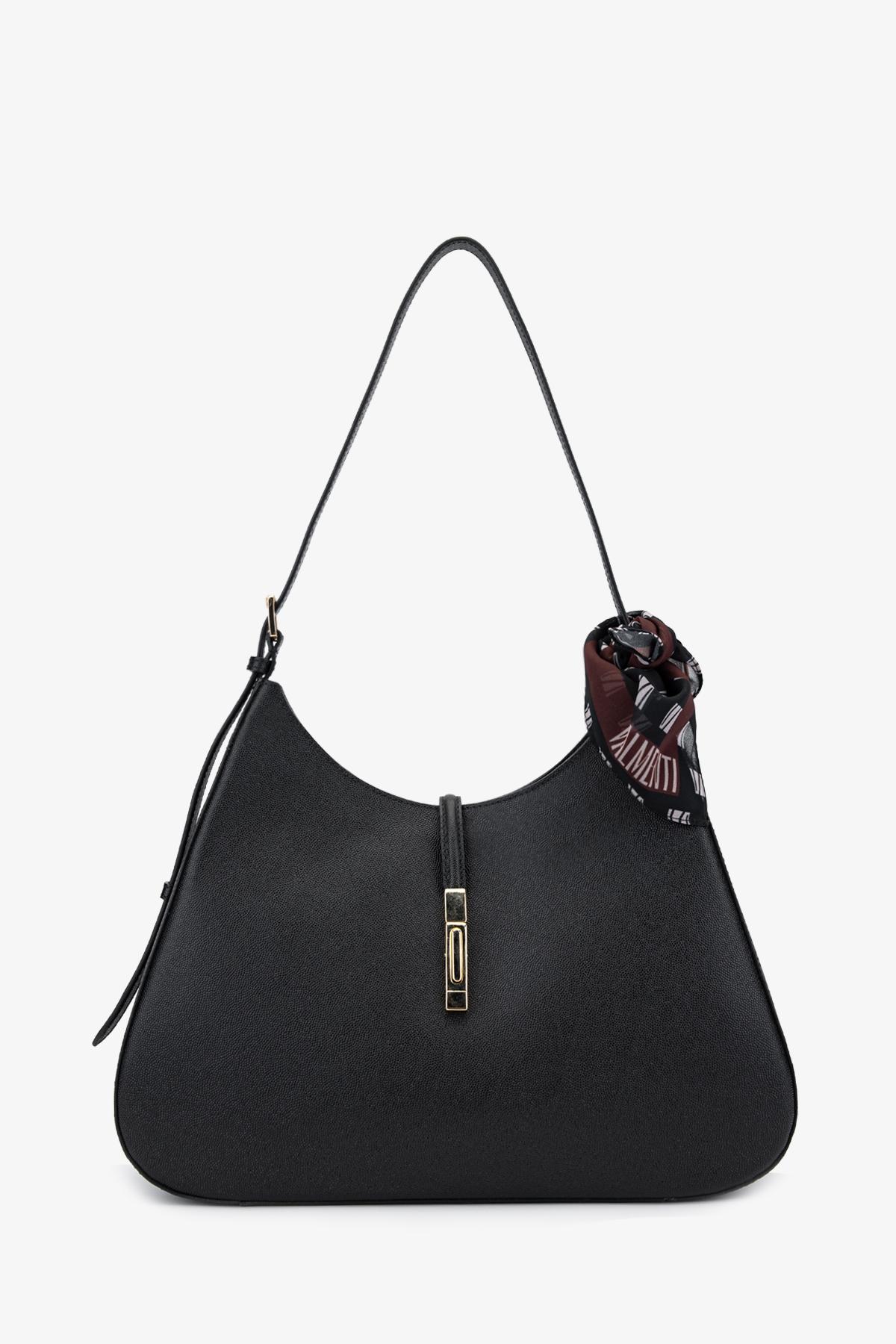Valmenti Kadın Hakiki Deri Siyah Omuz Çanta