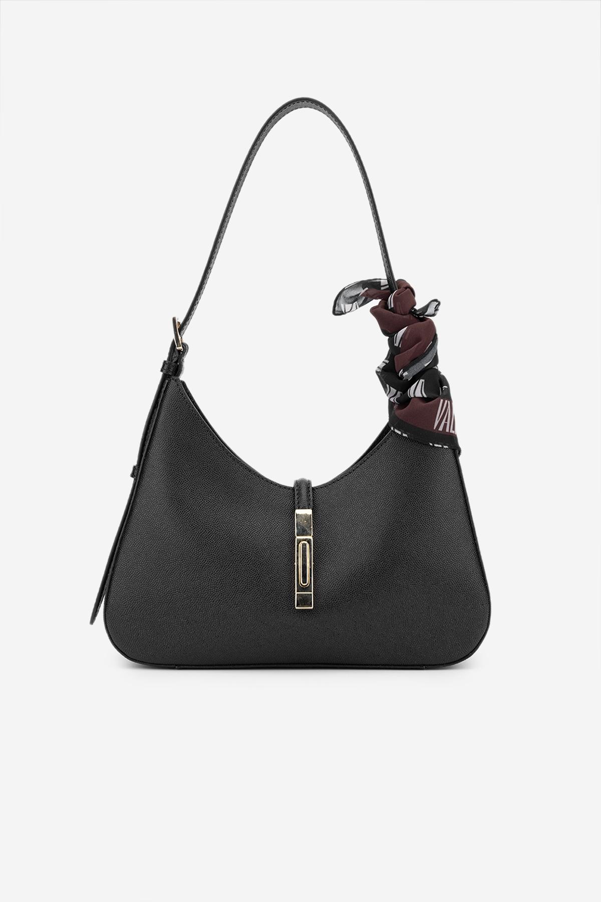 Valmenti Kadın Hakiki Deri Siyah Omuz Çanta
