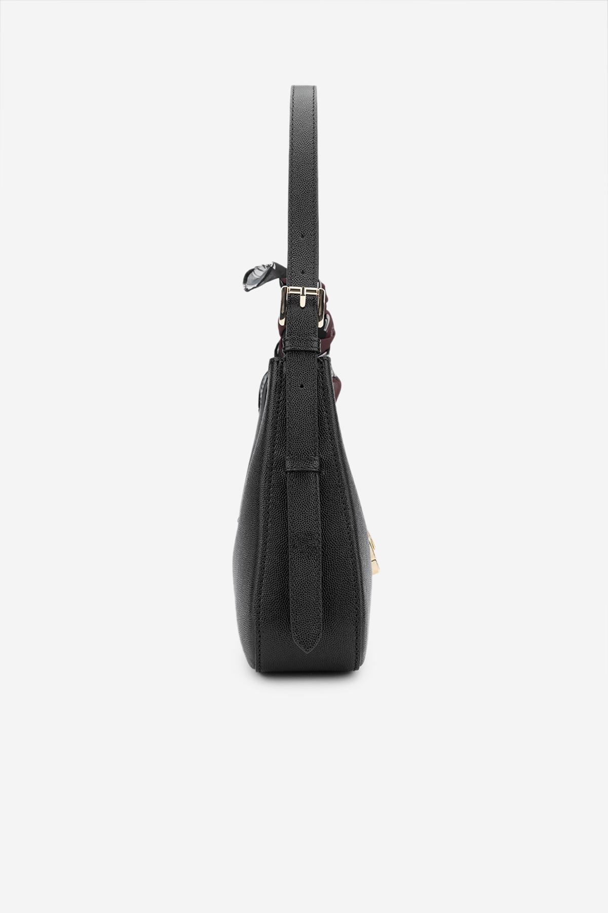 Valmenti Kadın Hakiki Deri Siyah Omuz Çanta