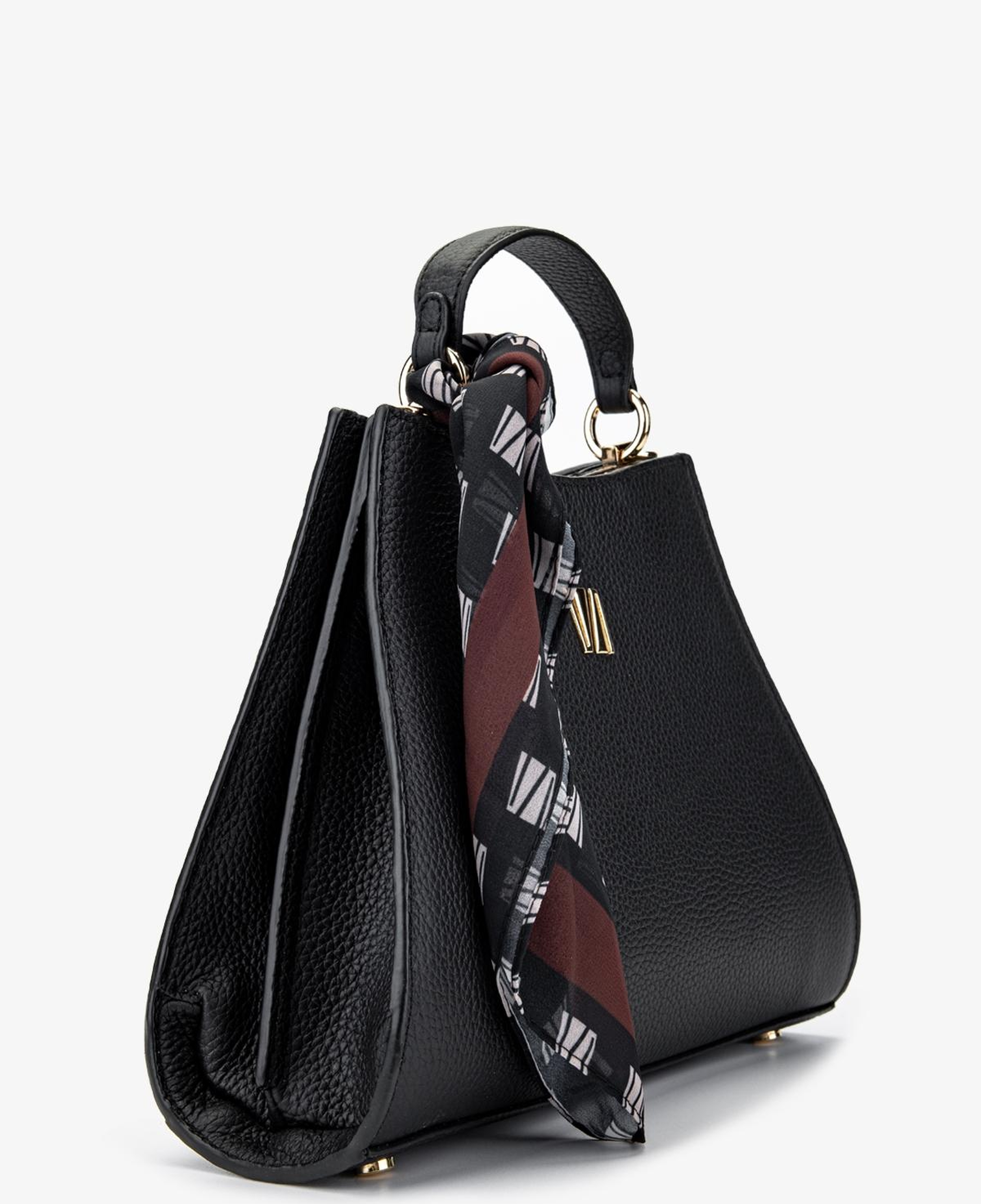 Valmenti Kadın Hakiki Deri Siyah Floter El Çantası