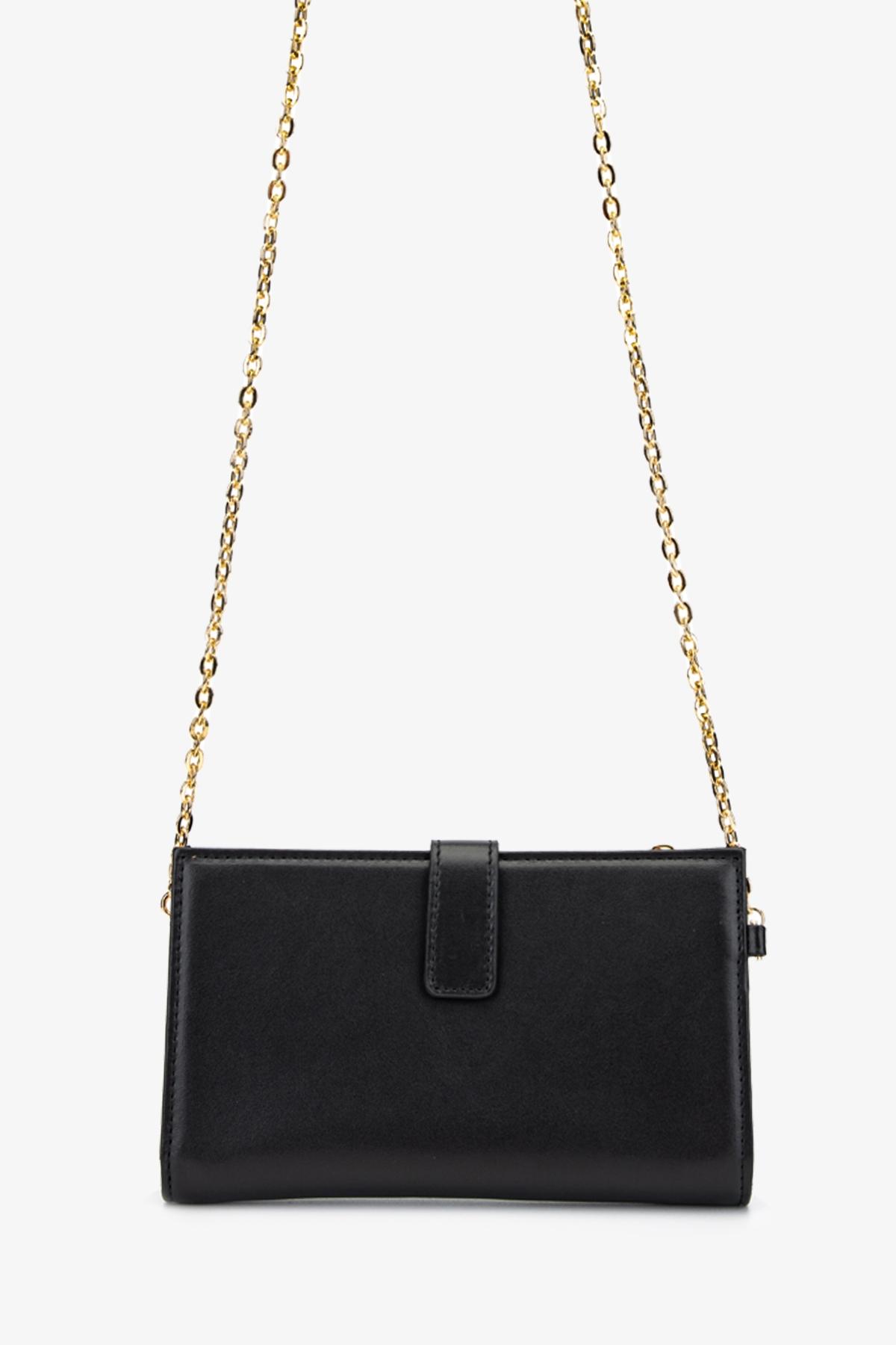 Valmenti Kadın Hakiki Deri Siyah El Çantası