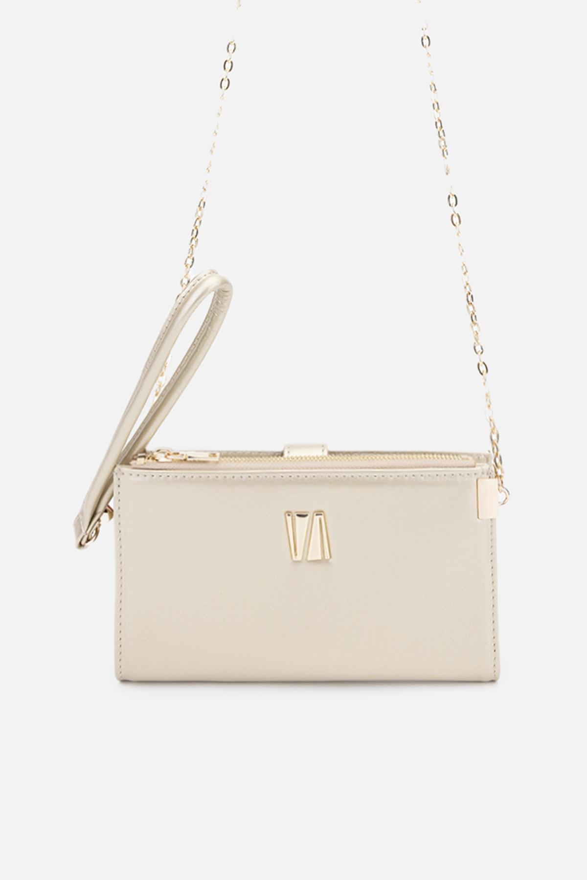 Valmenti Kadın Hakiki Deri Sarı El Çantası