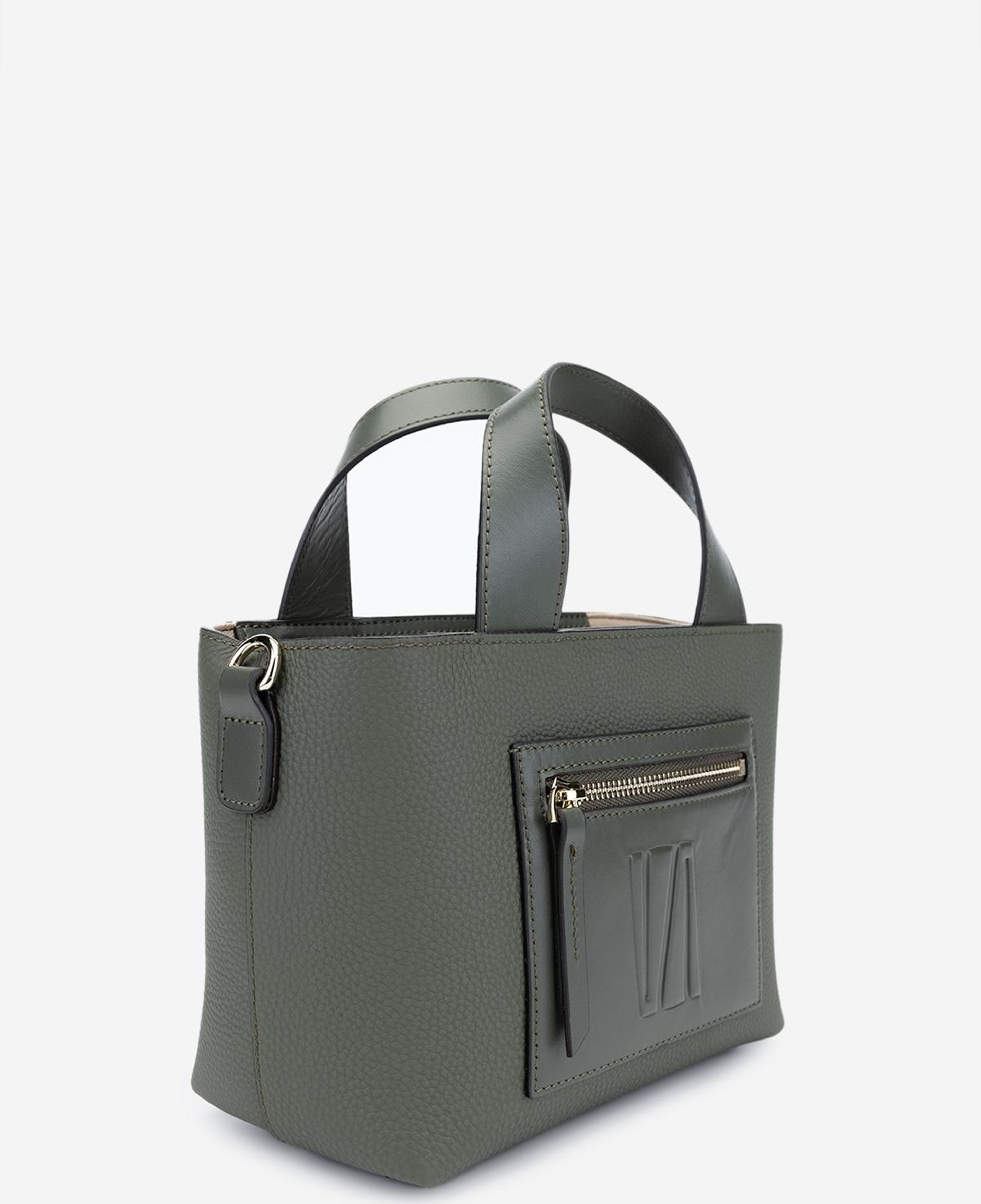 Valmenti Kadın Hakiki Deri Yeşil El Çantası