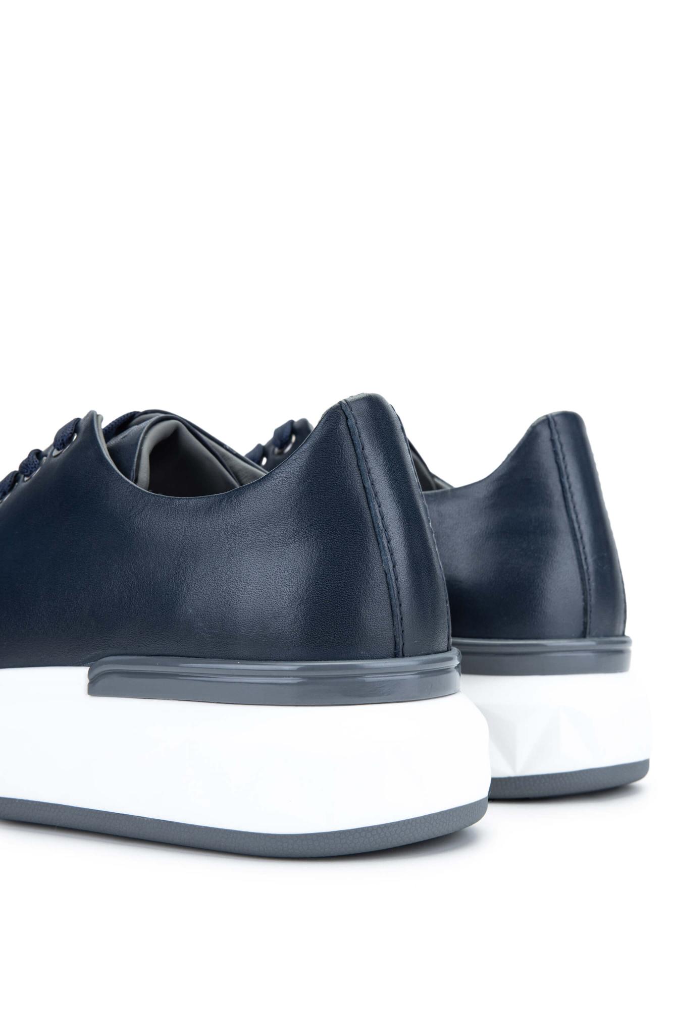 Tamer Tanca Erkek Hakiki Deri Lacivert Sneakers & Spor Ayakkabı