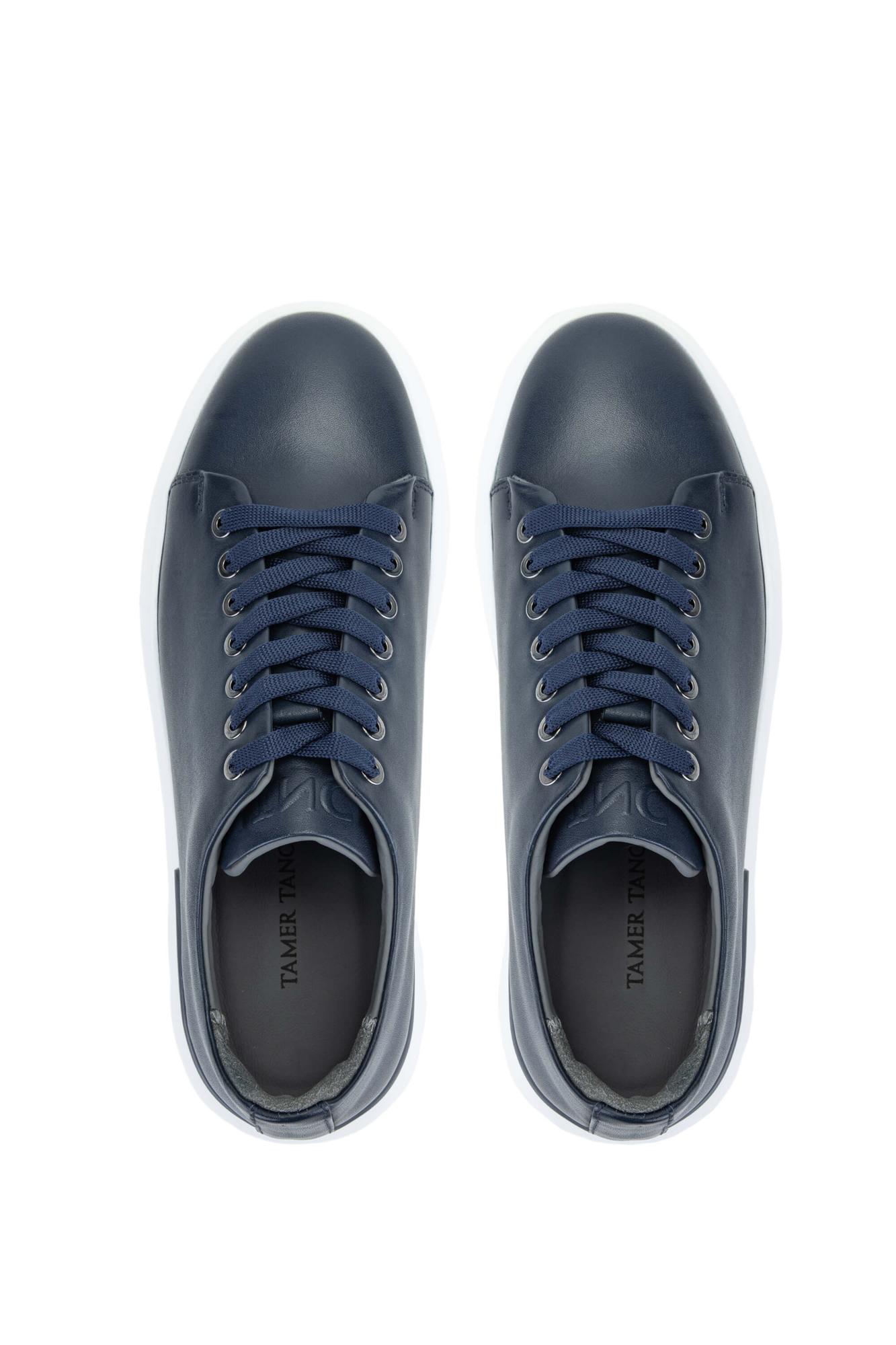 Tamer Tanca Erkek Hakiki Deri Lacivert Sneakers & Spor Ayakkabı