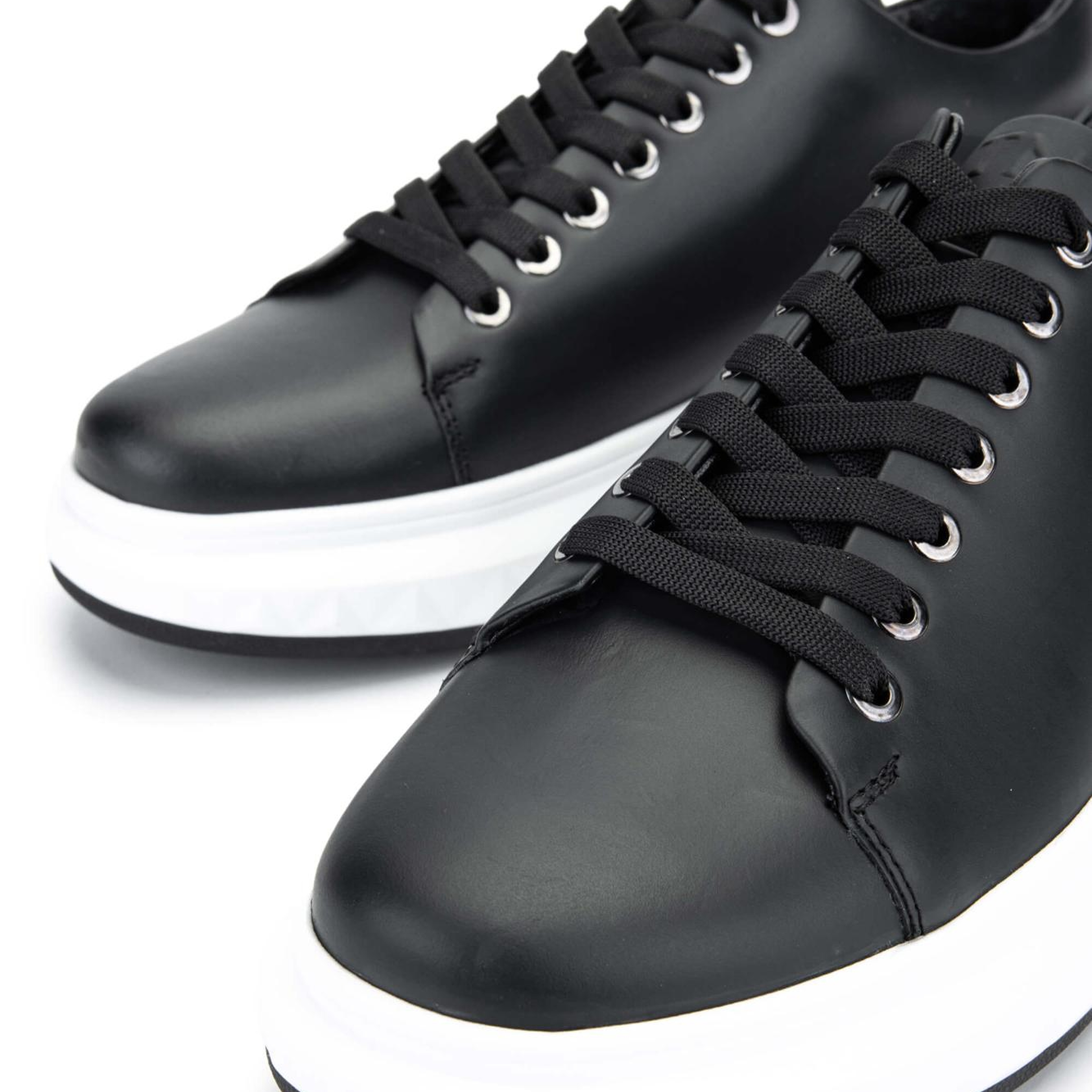 Tamer Tanca Erkek Hakiki Deri Siyah Sneakers & Spor Ayakkabı