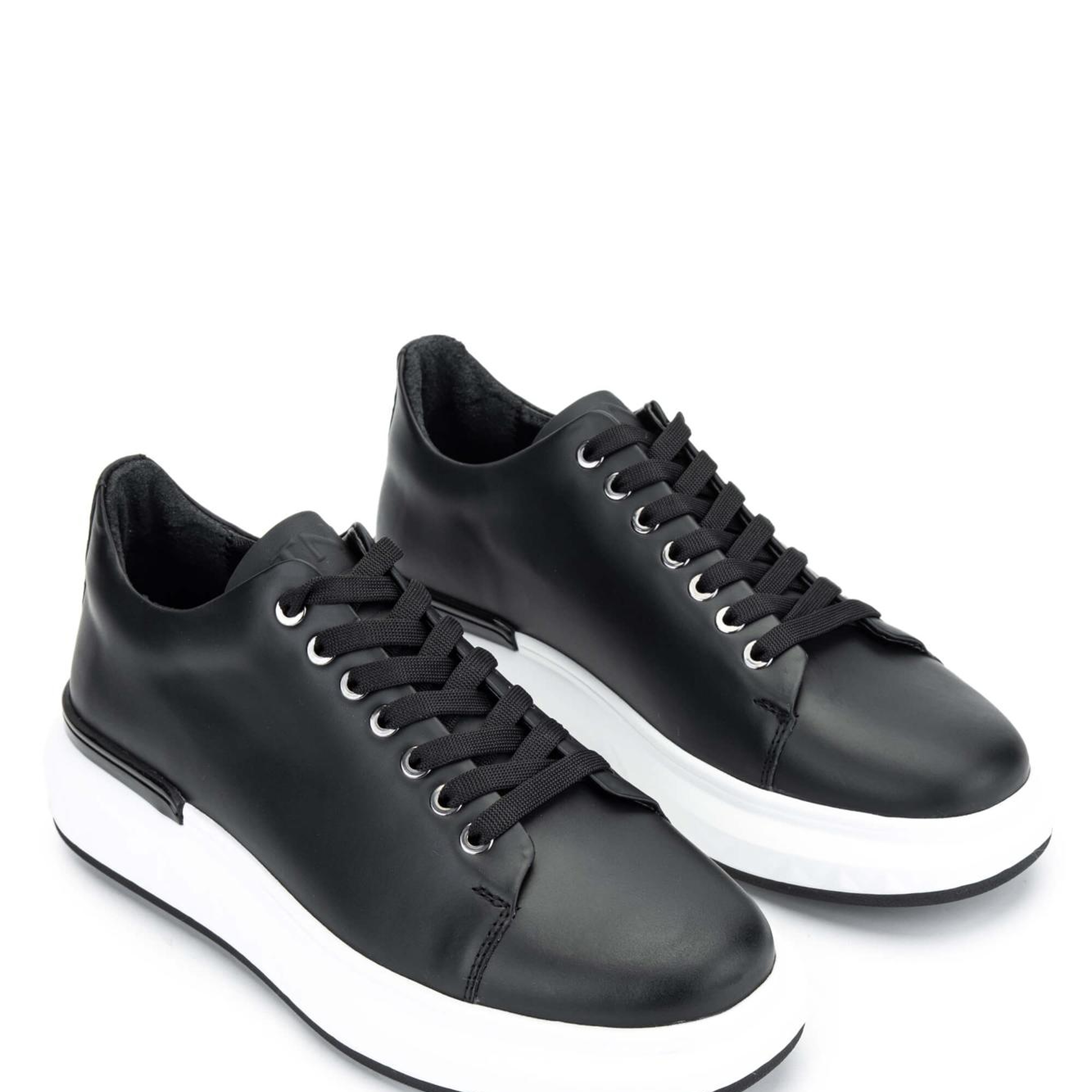 Tamer Tanca Erkek Hakiki Deri Siyah Sneakers & Spor Ayakkabı