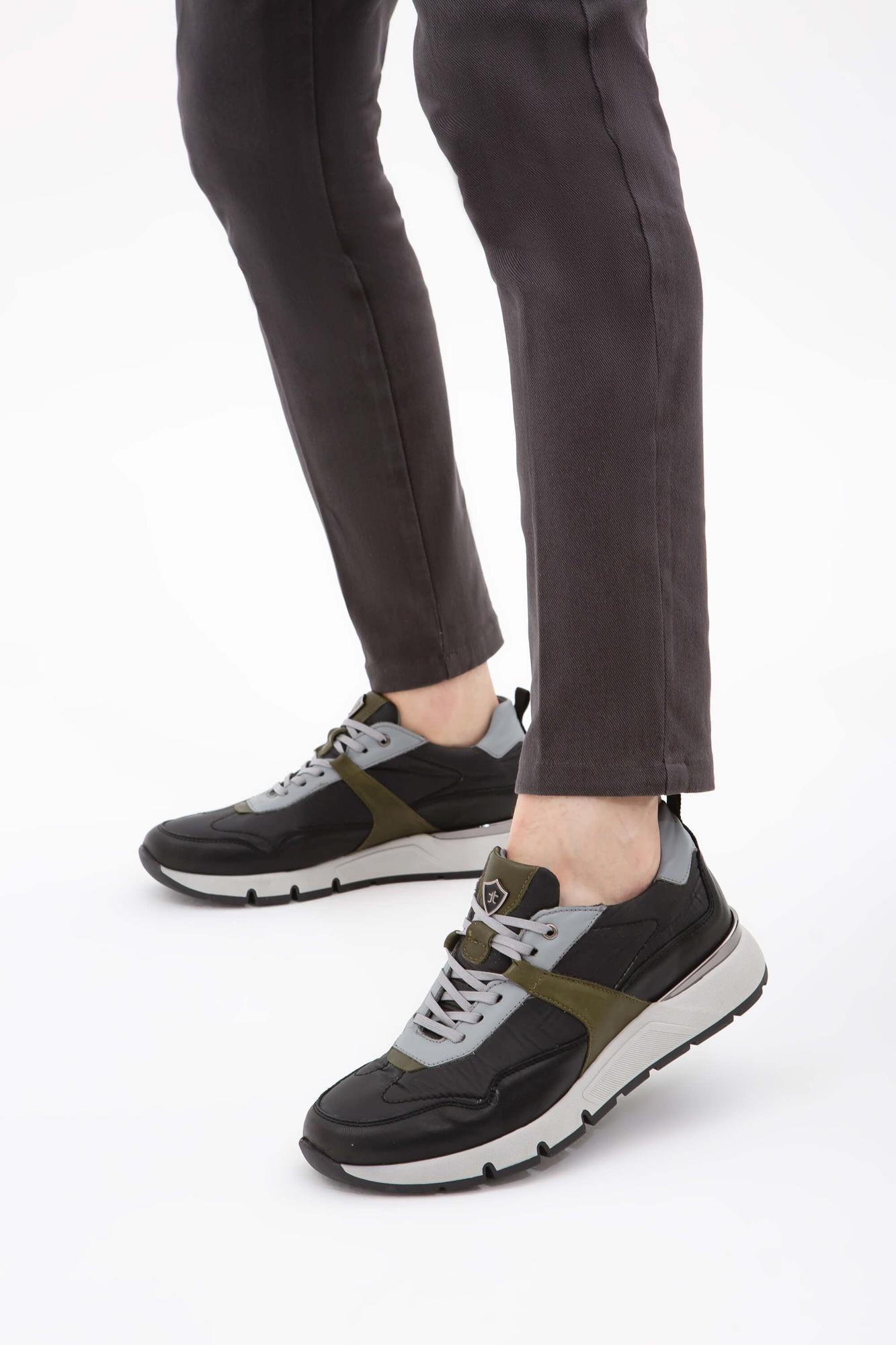 Tamer Tanca Erkek Hakiki Deri Siyah Sneakers & Spor Ayakkabı