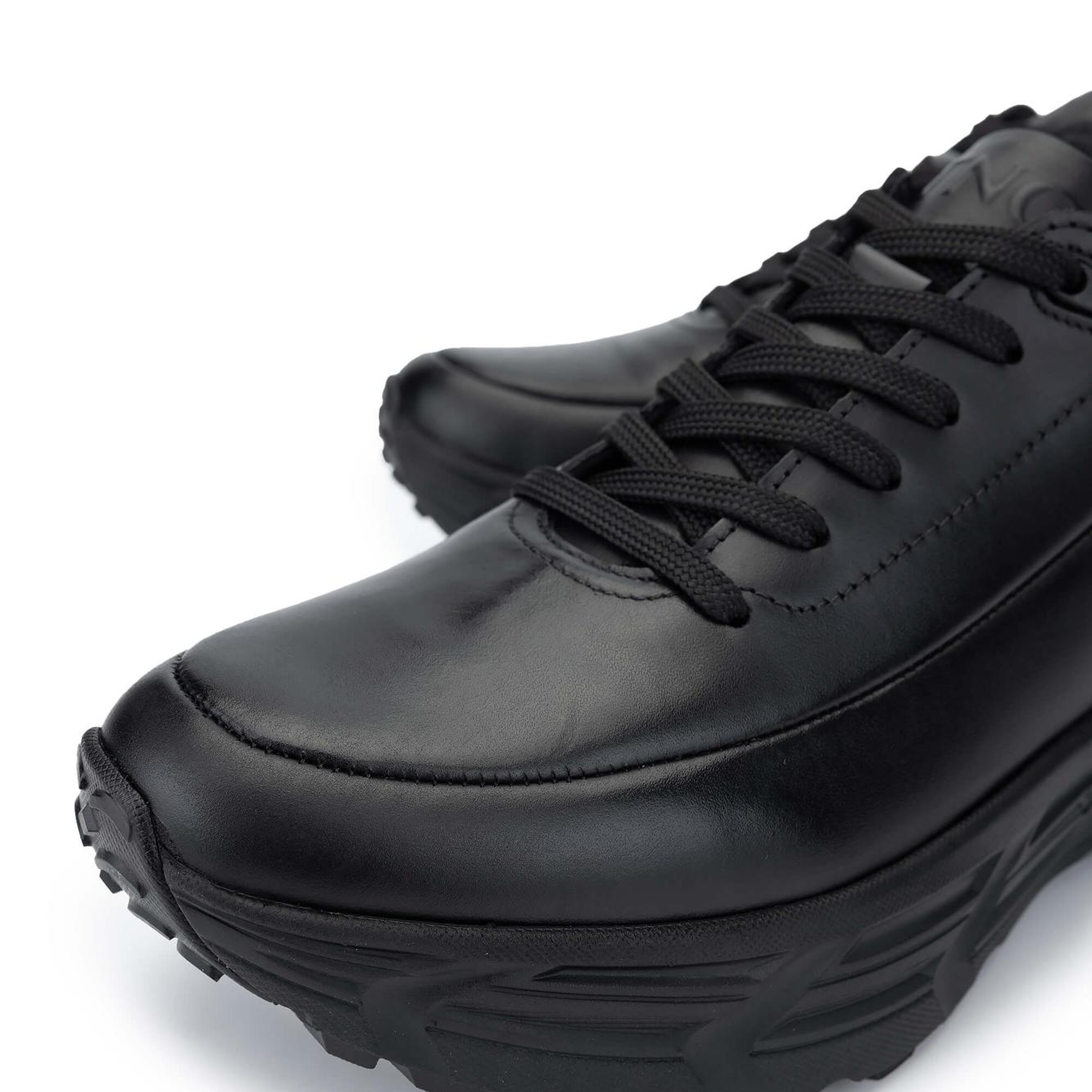 Tamer Tanca Erkek Hakiki Deri Siyah Antik Sneakers & Spor Ayakkabı