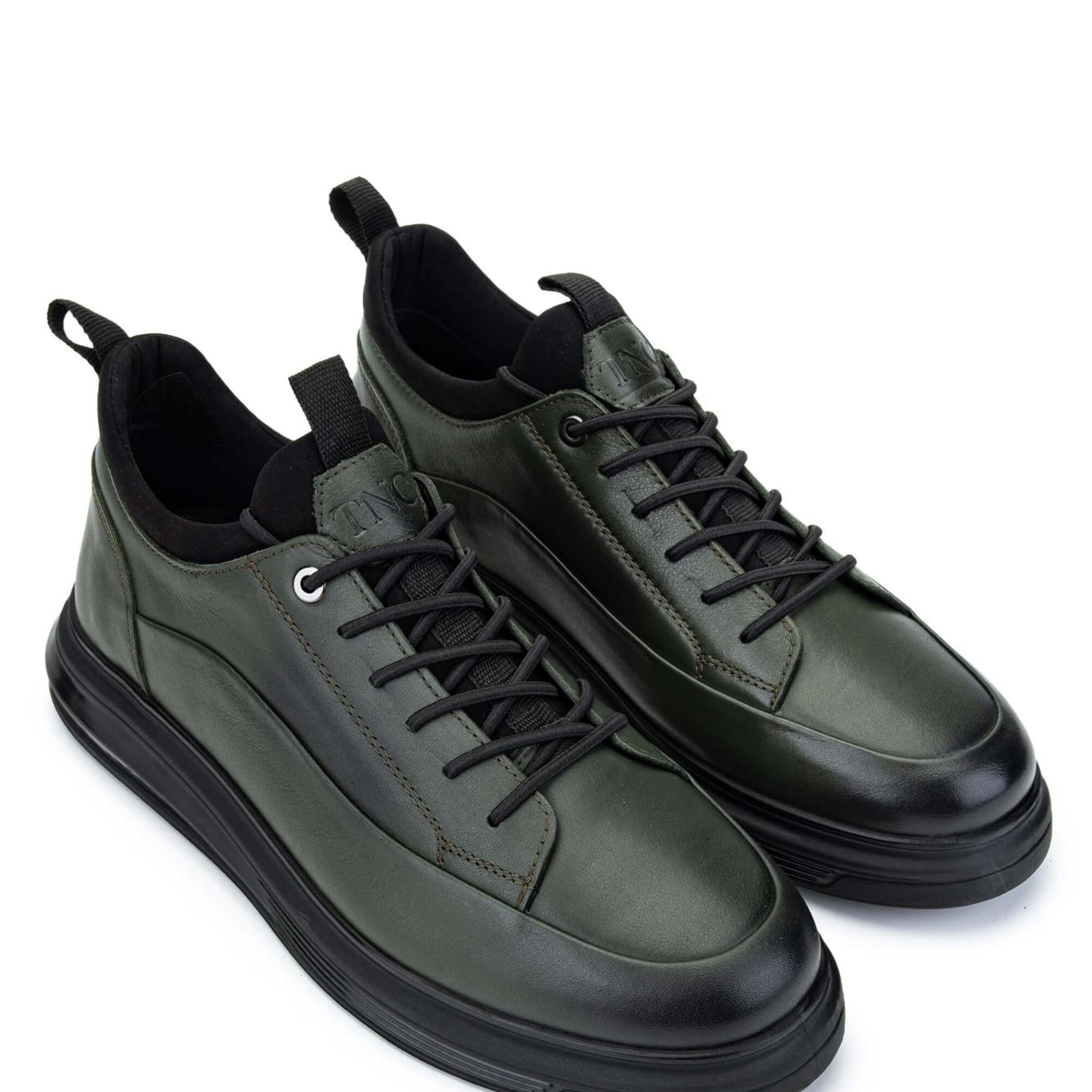 Tamer Tanca Erkek Hakiki Deri Haki Analin Sneakers & Spor Ayakkabı