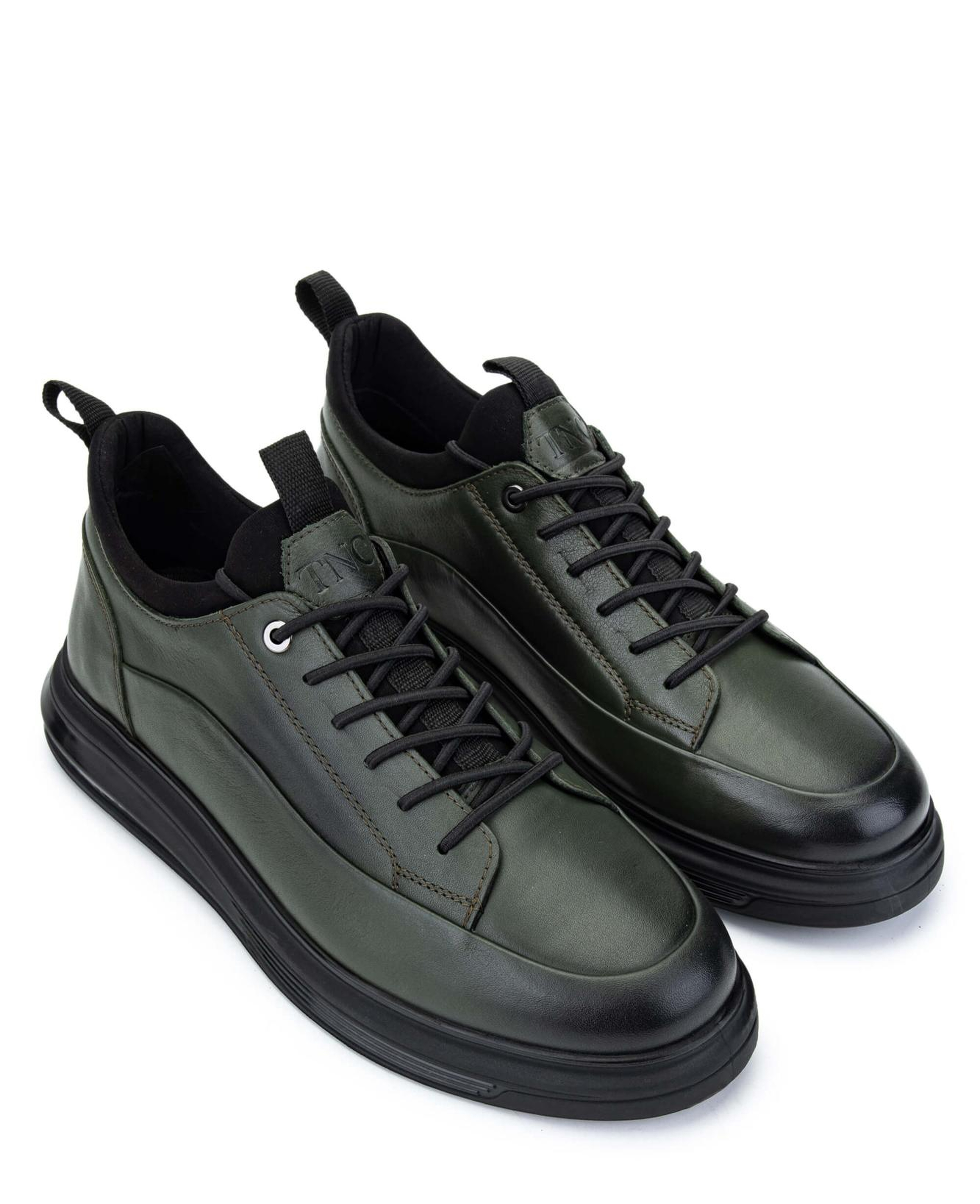 Tamer Tanca Erkek Hakiki Deri Haki Analin Sneakers & Spor Ayakkabı