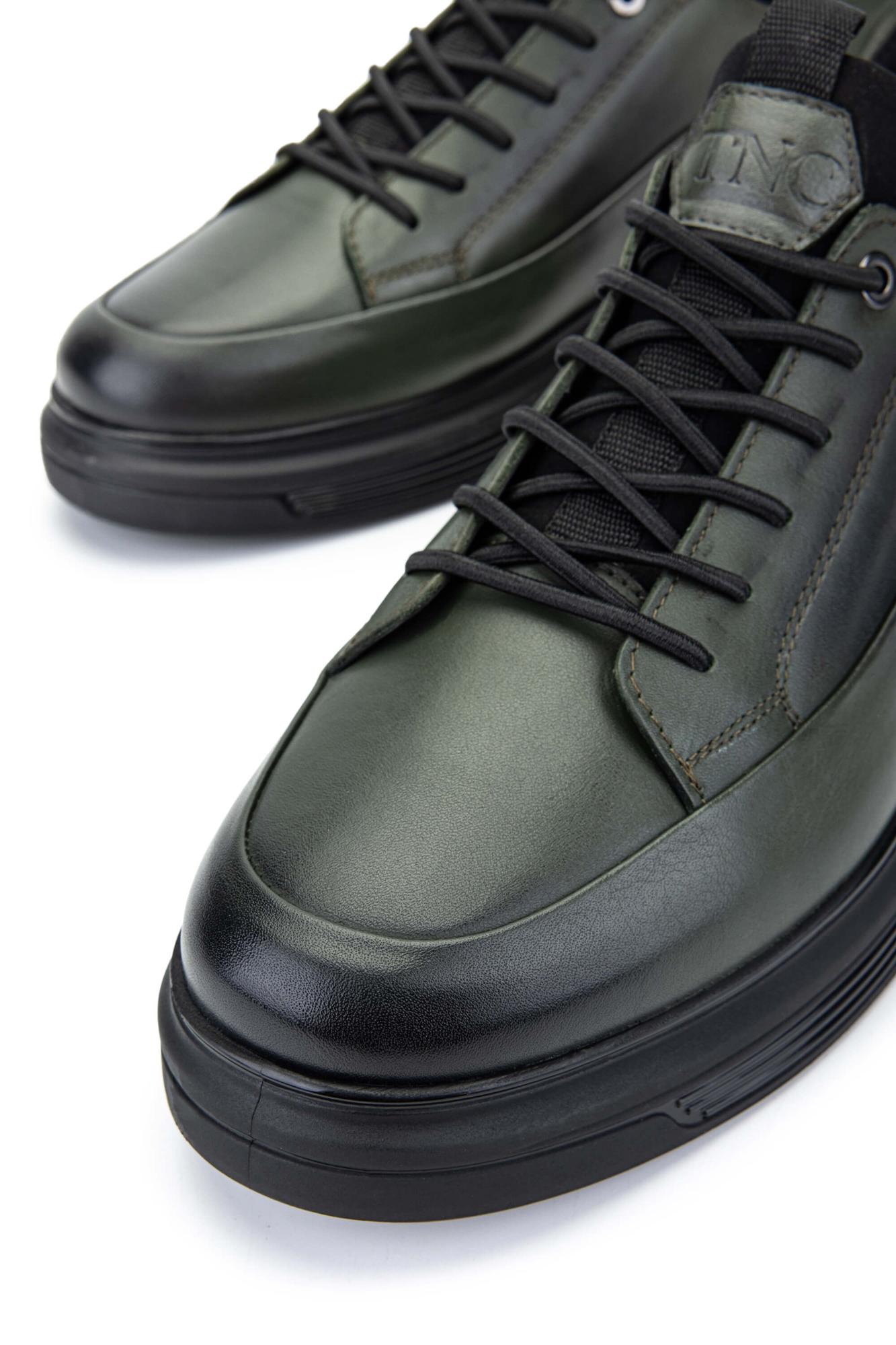 Tamer Tanca Erkek Hakiki Deri Haki Analin Sneakers & Spor Ayakkabı