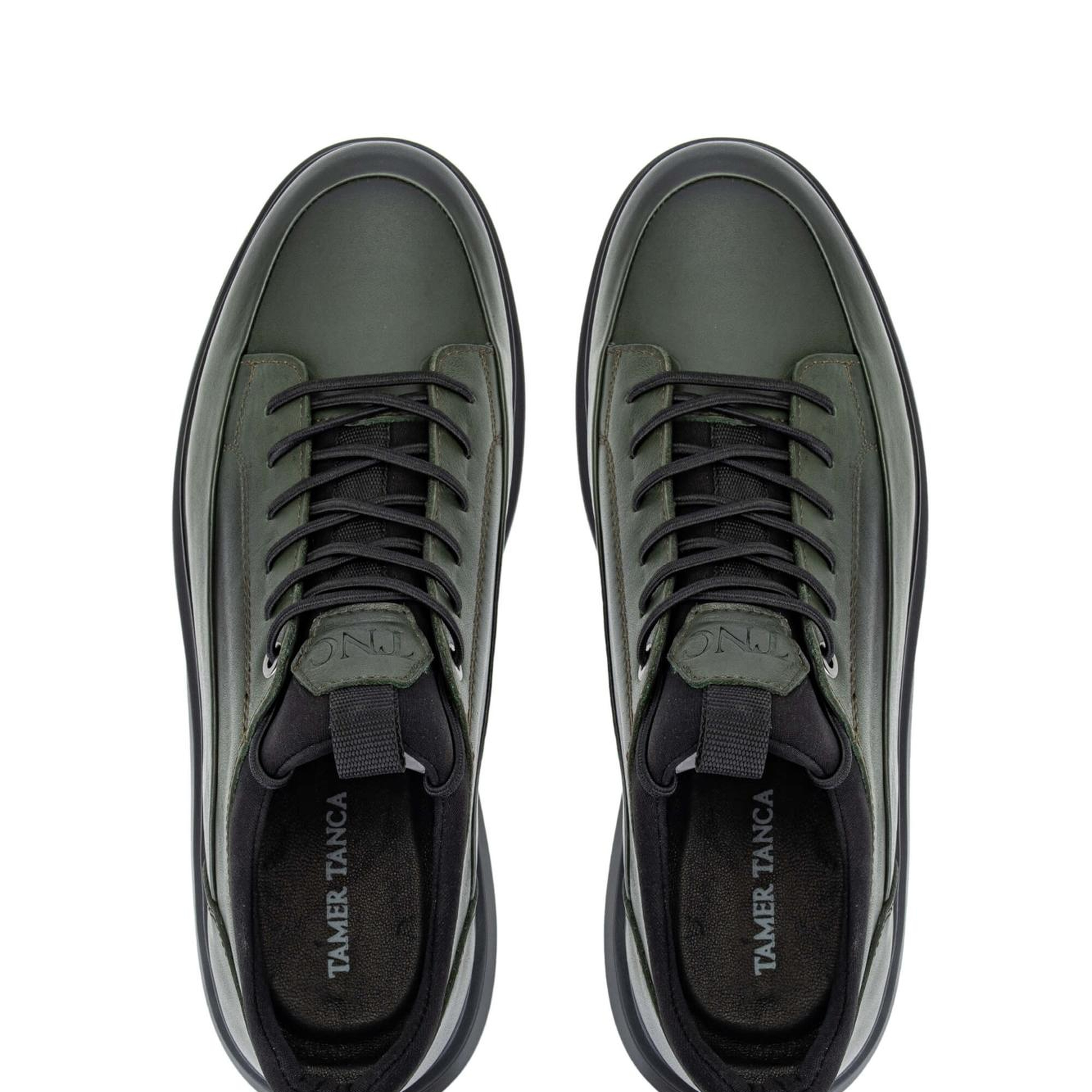 Tamer Tanca Erkek Hakiki Deri Haki Analin Sneakers & Spor Ayakkabı