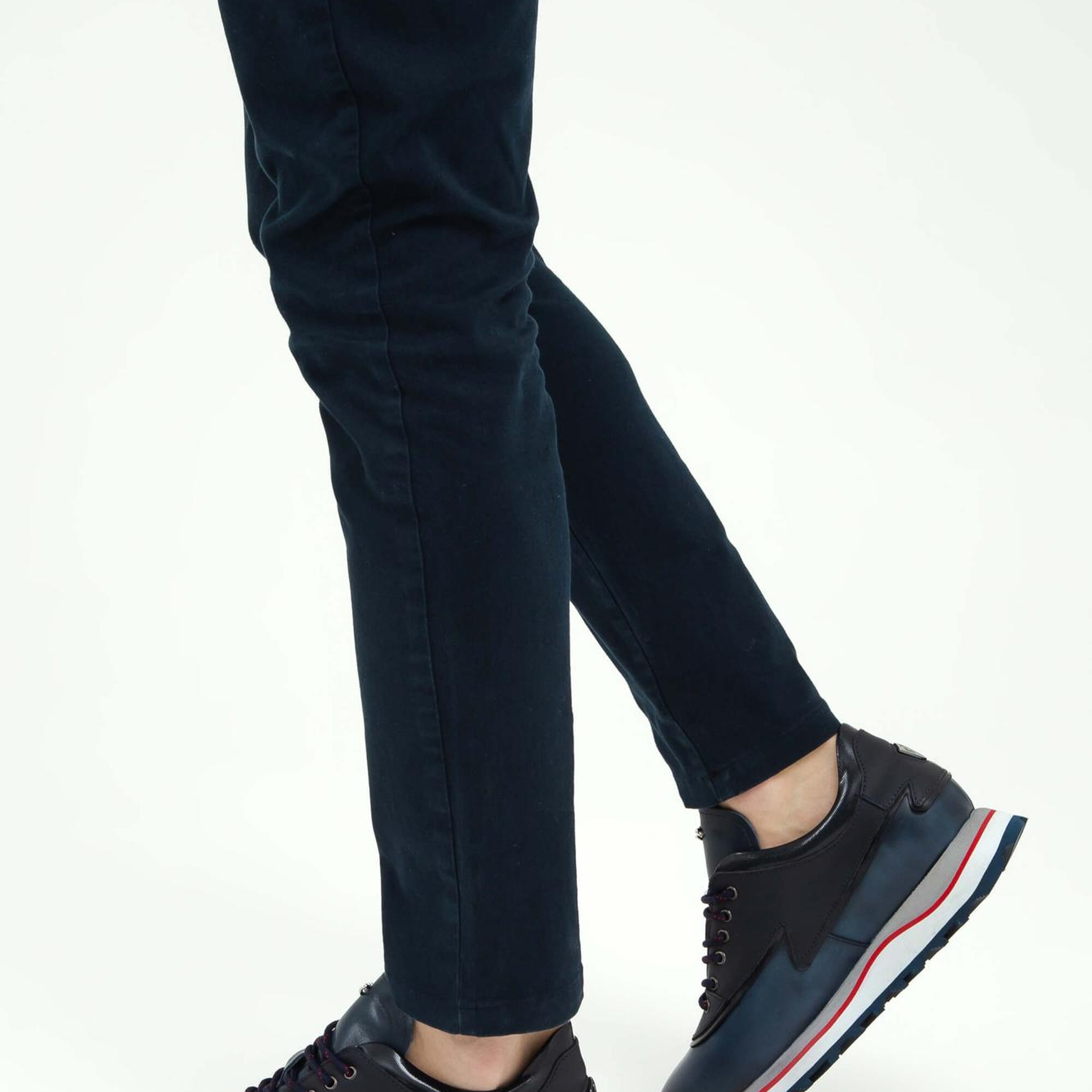 Tamer Tanca Erkek Hakiki Deri Lacivert Sneakers & Spor Ayakkabı