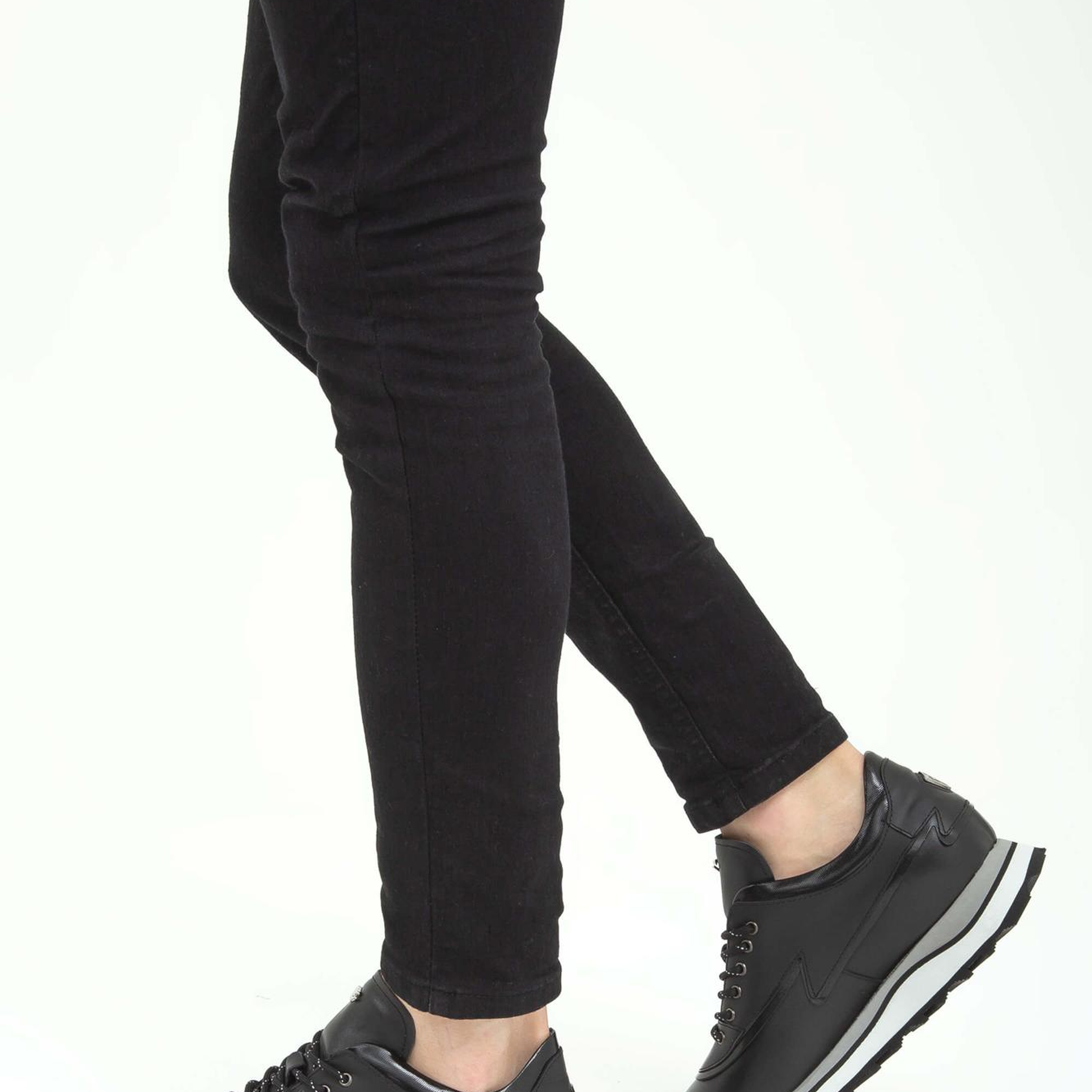 Tamer Tanca Erkek Hakiki Deri Siyah Sneakers & Spor Ayakkabı