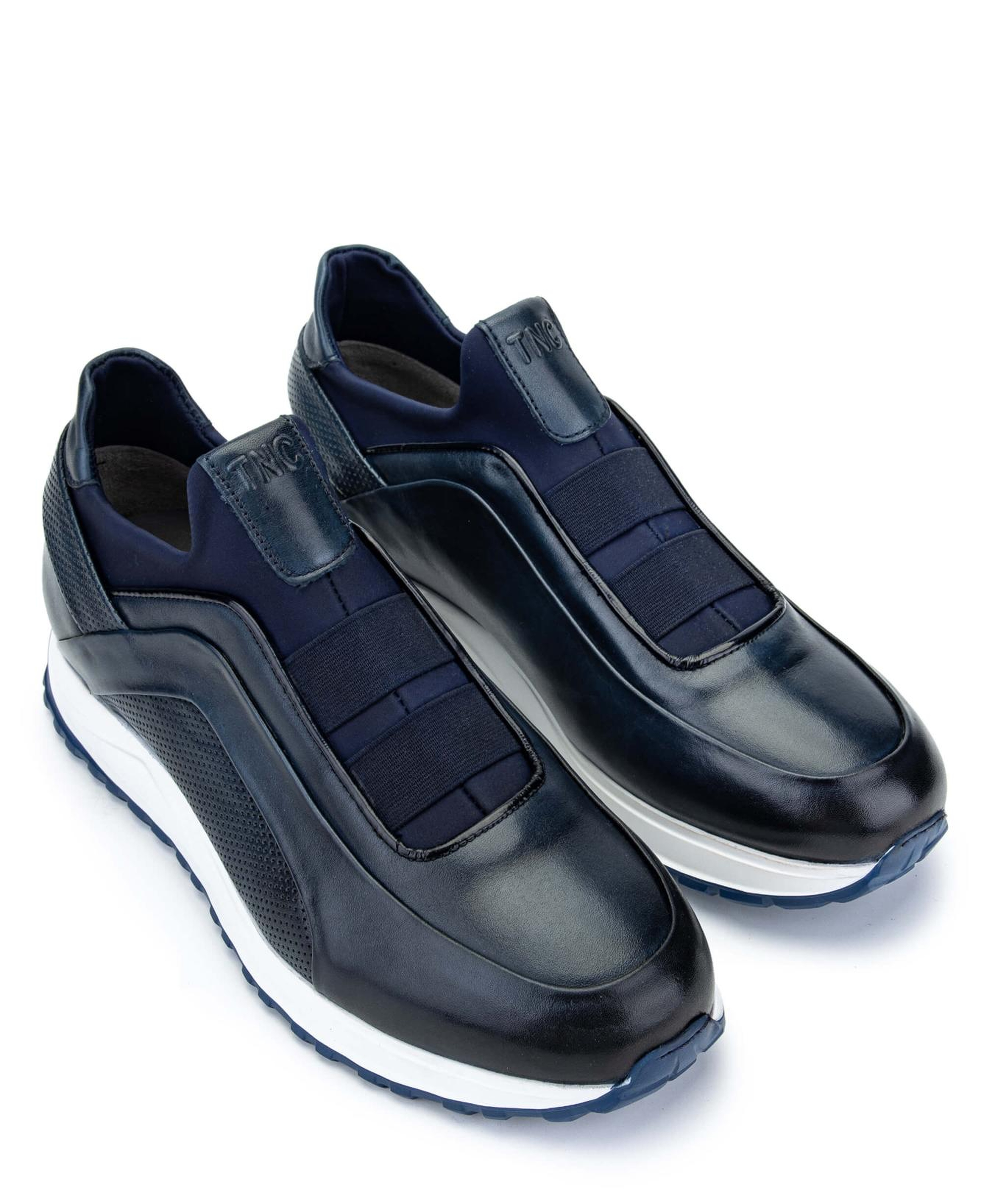 Tamer Tanca Erkek Hakiki Deri Lacivert Sneakers & Spor Ayakkabı Ayakkabı