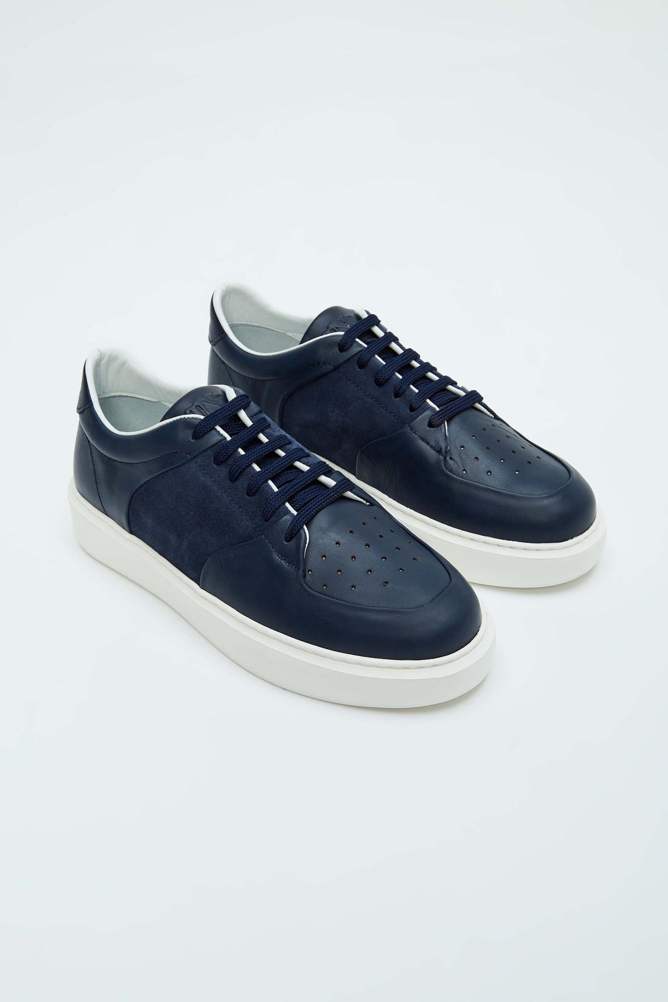 Tamer Tanca Erkek Hakiki Deri Lacivert Sneakers & Spor Ayakkabı