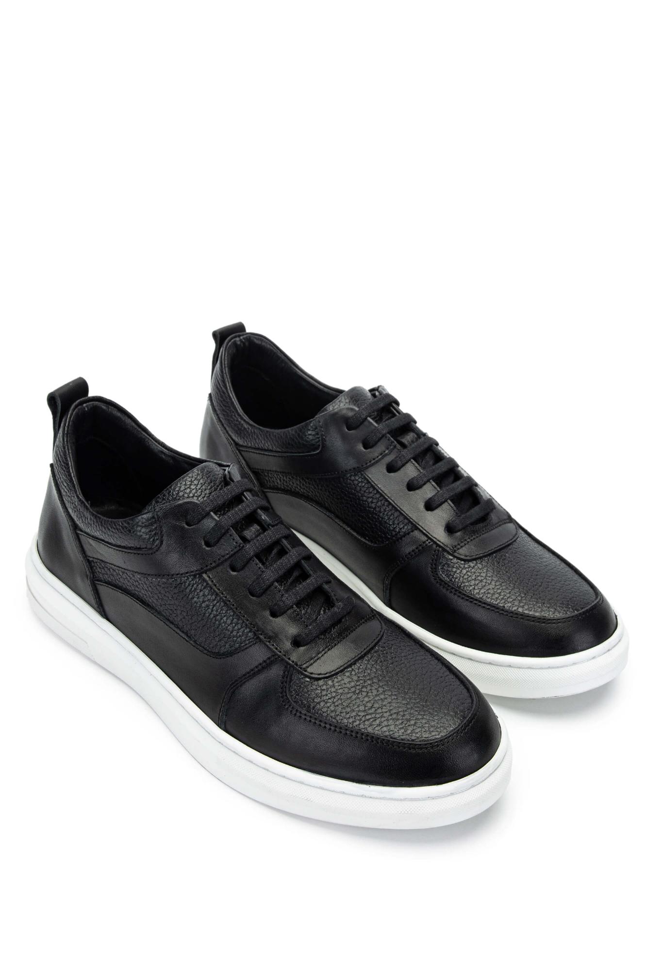 Tamer Tanca Erkek Hakiki Deri Siyah Sneakers & Spor Ayakkabı