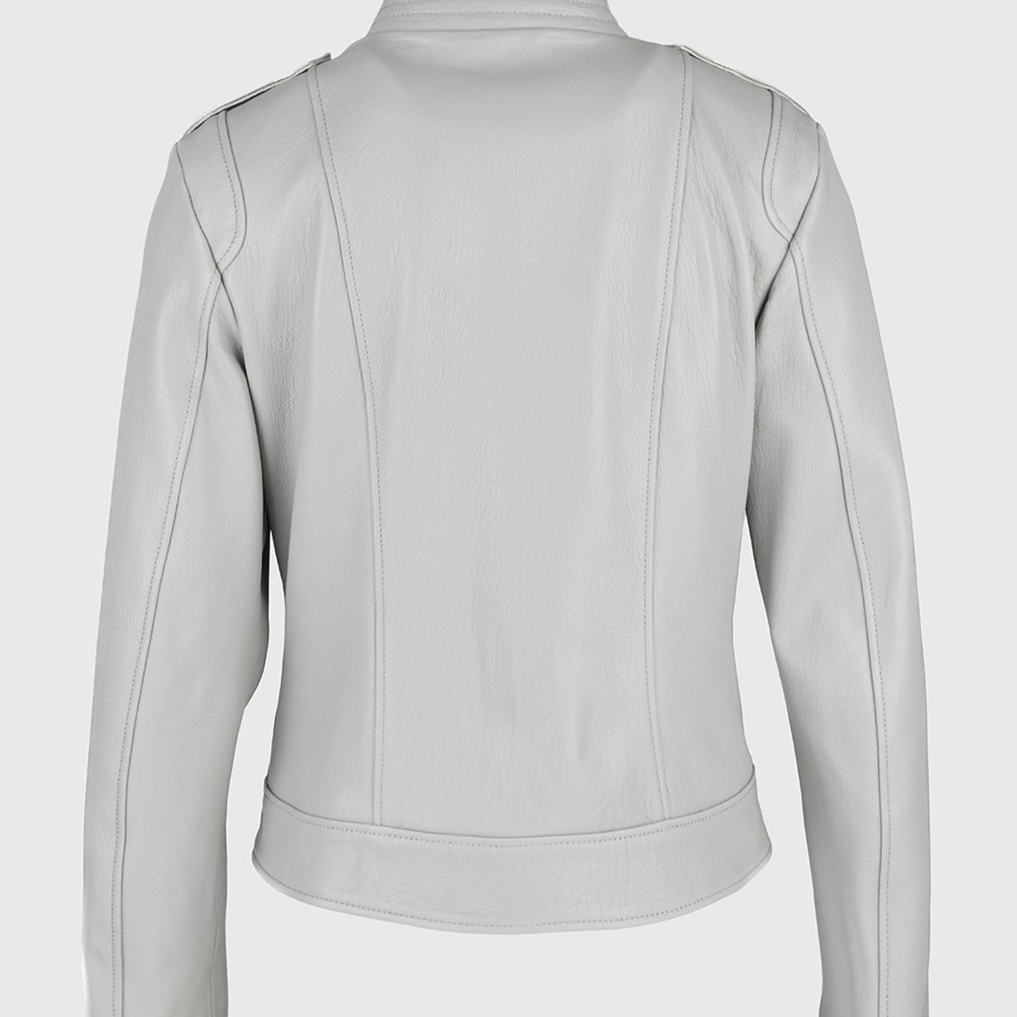 Valmenti Kadın Hakiki Deri Gri Mont