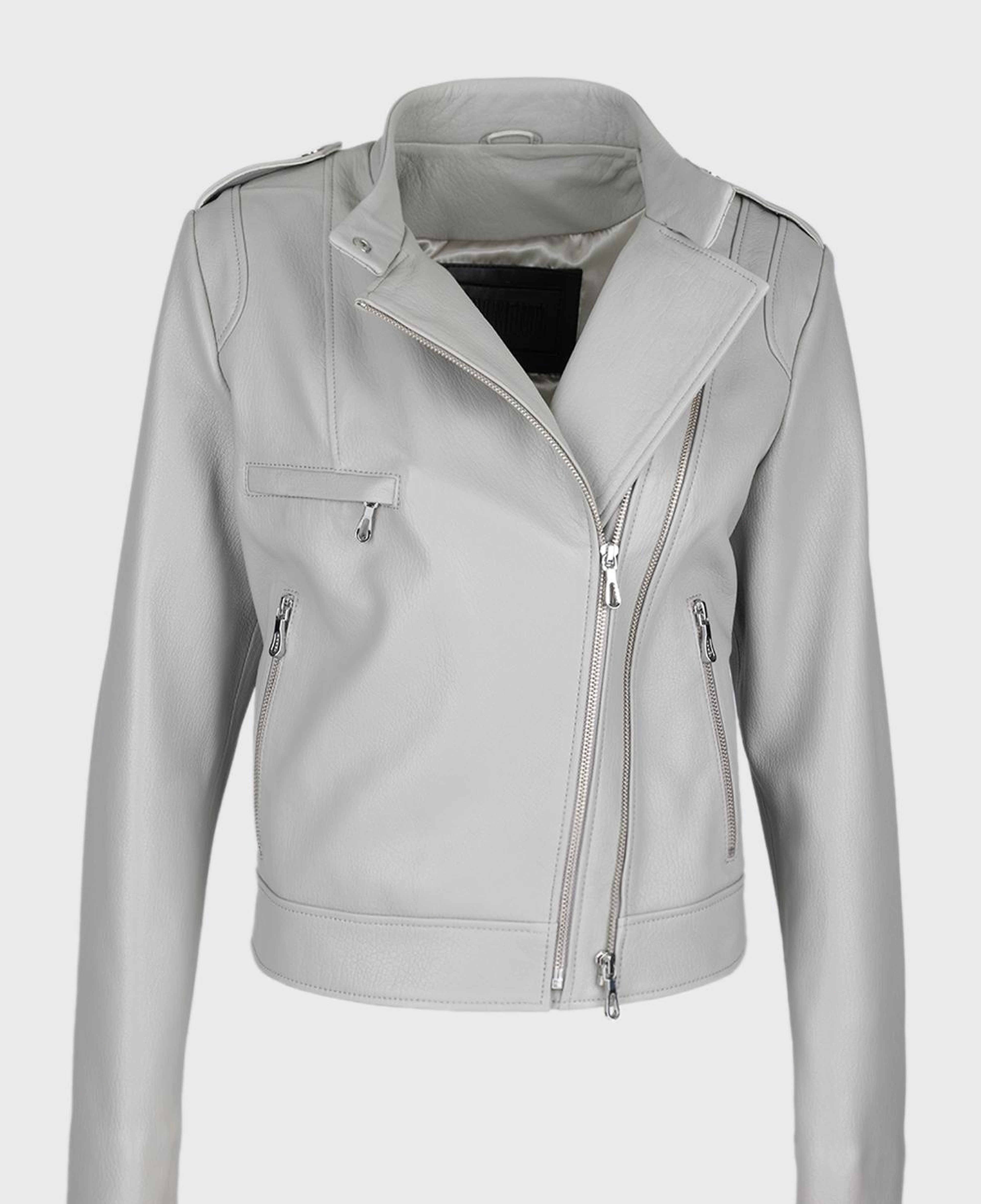 Valmenti Kadın Hakiki Deri Gri Mont