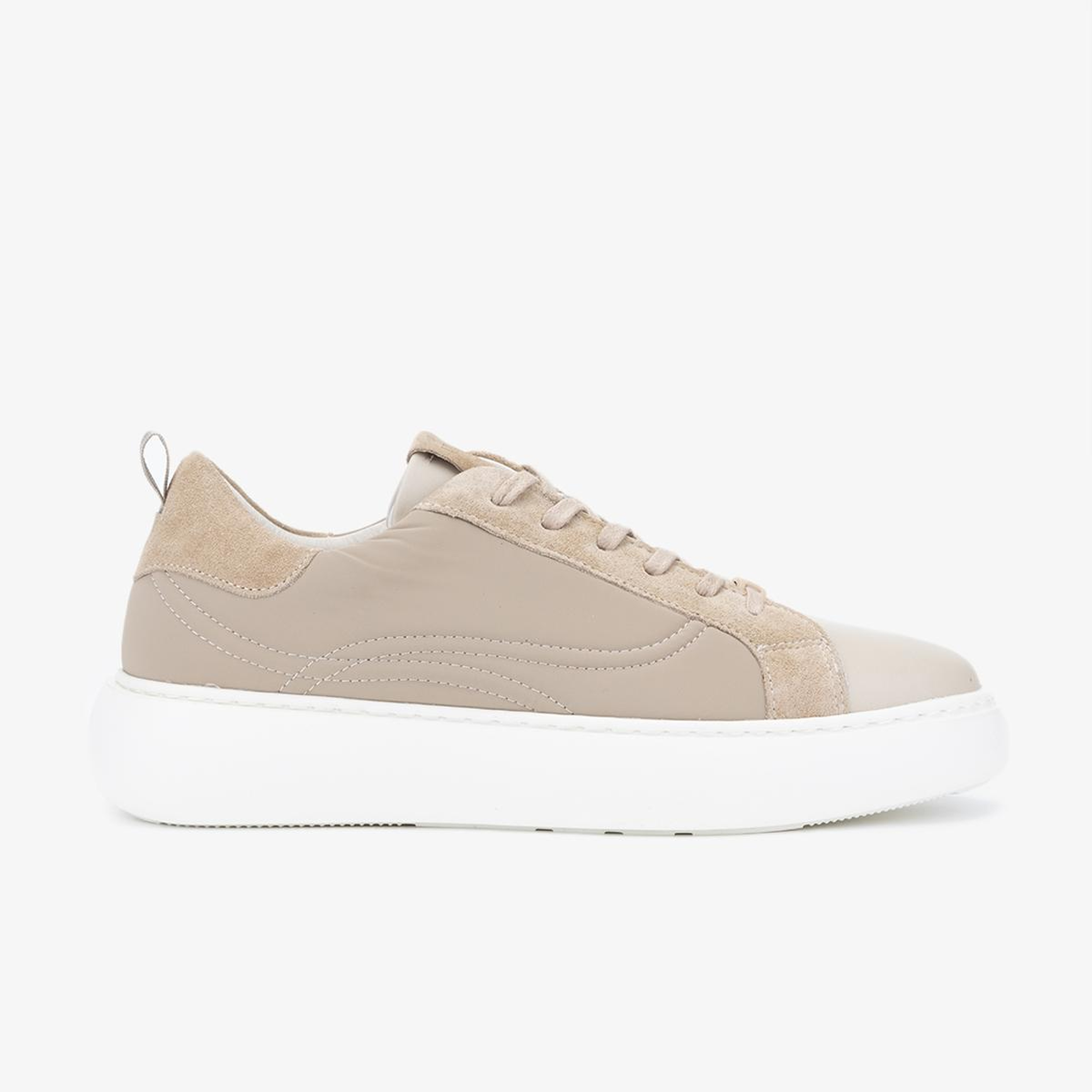 Valmenti Erkek Deri & Tekstil Bej Sneakers & Spor Ayakkabı