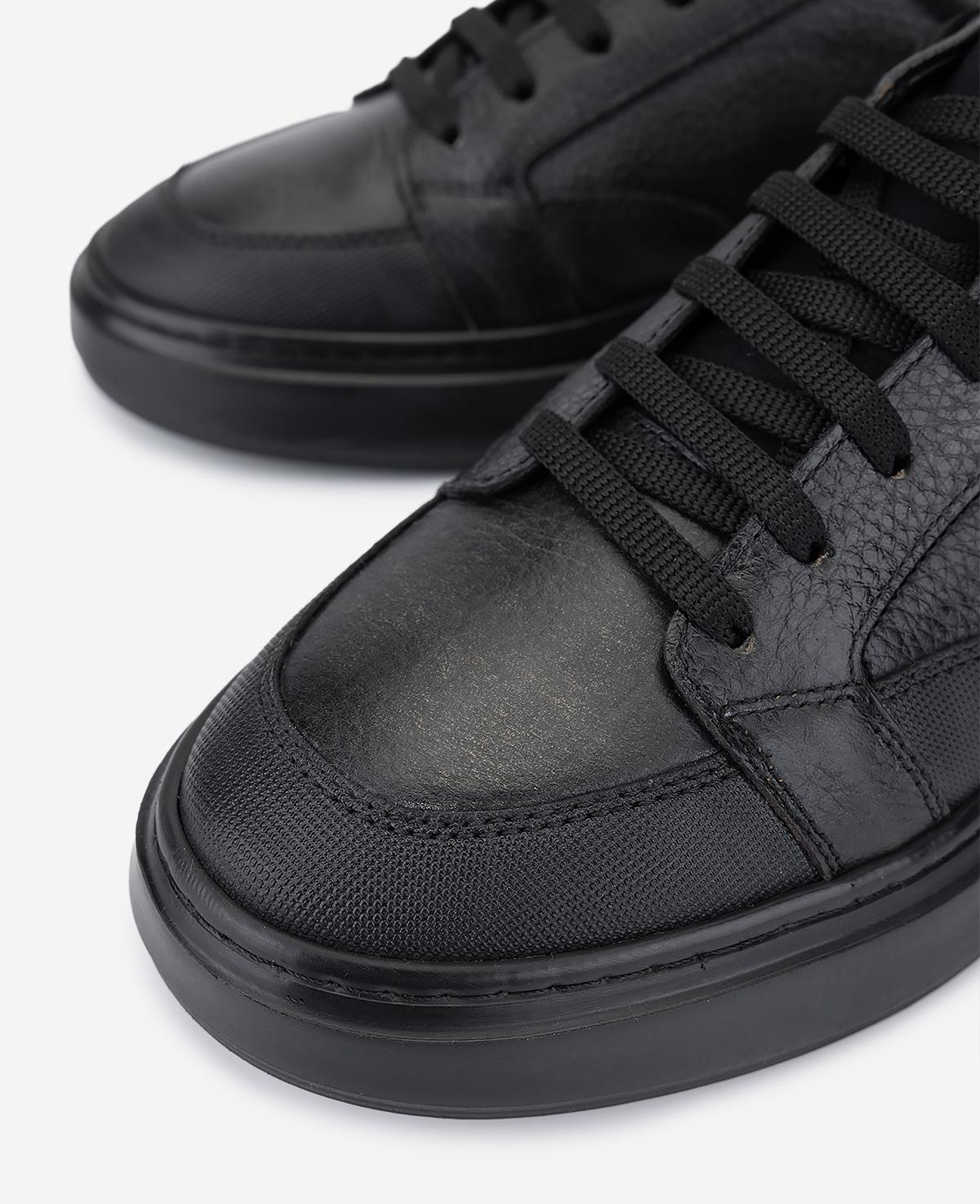 Valmenti Erkek Hakiki Deri Siyah Sneakers & Spor Ayakkabı