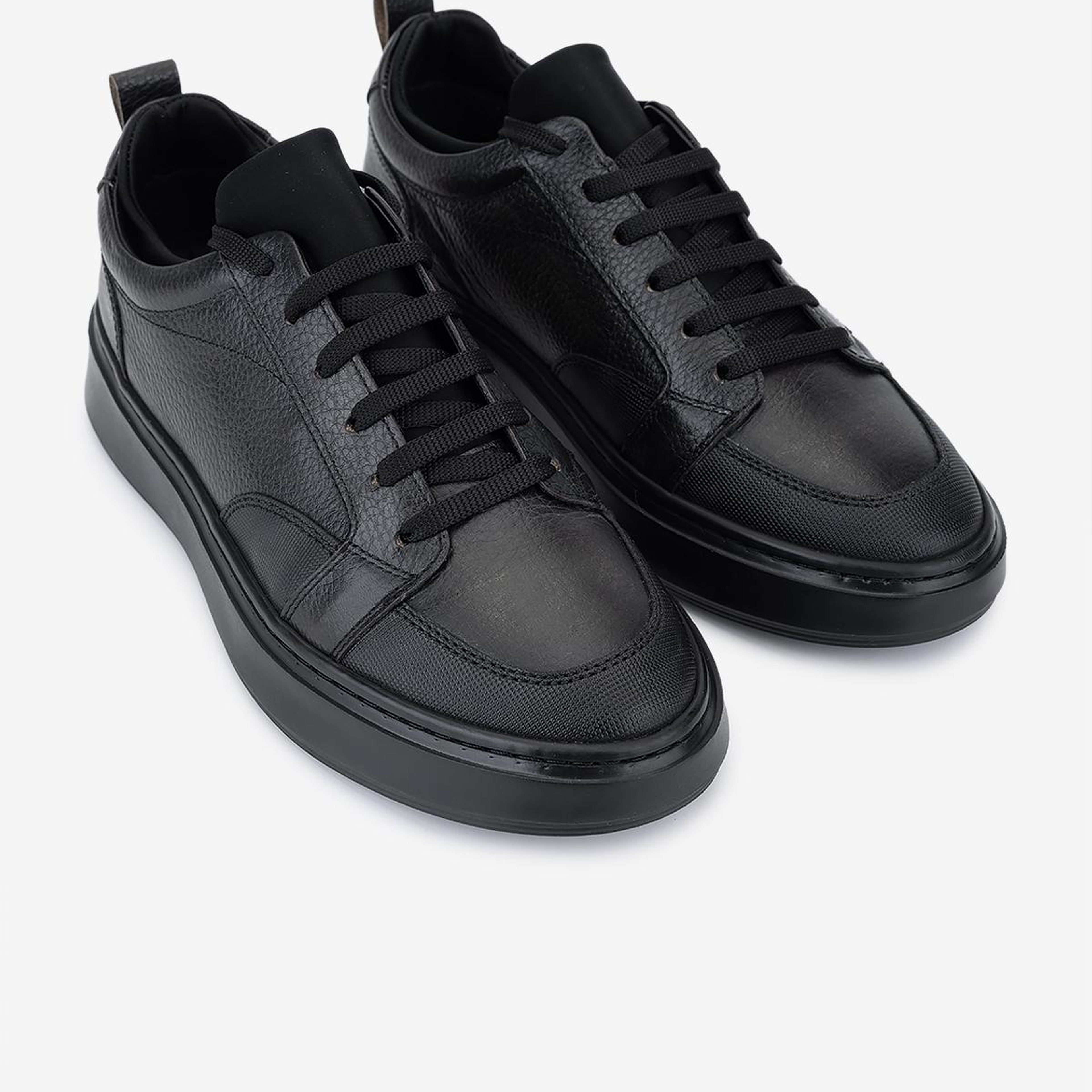 Valmenti Erkek Hakiki Deri Siyah Sneakers & Spor Ayakkabı