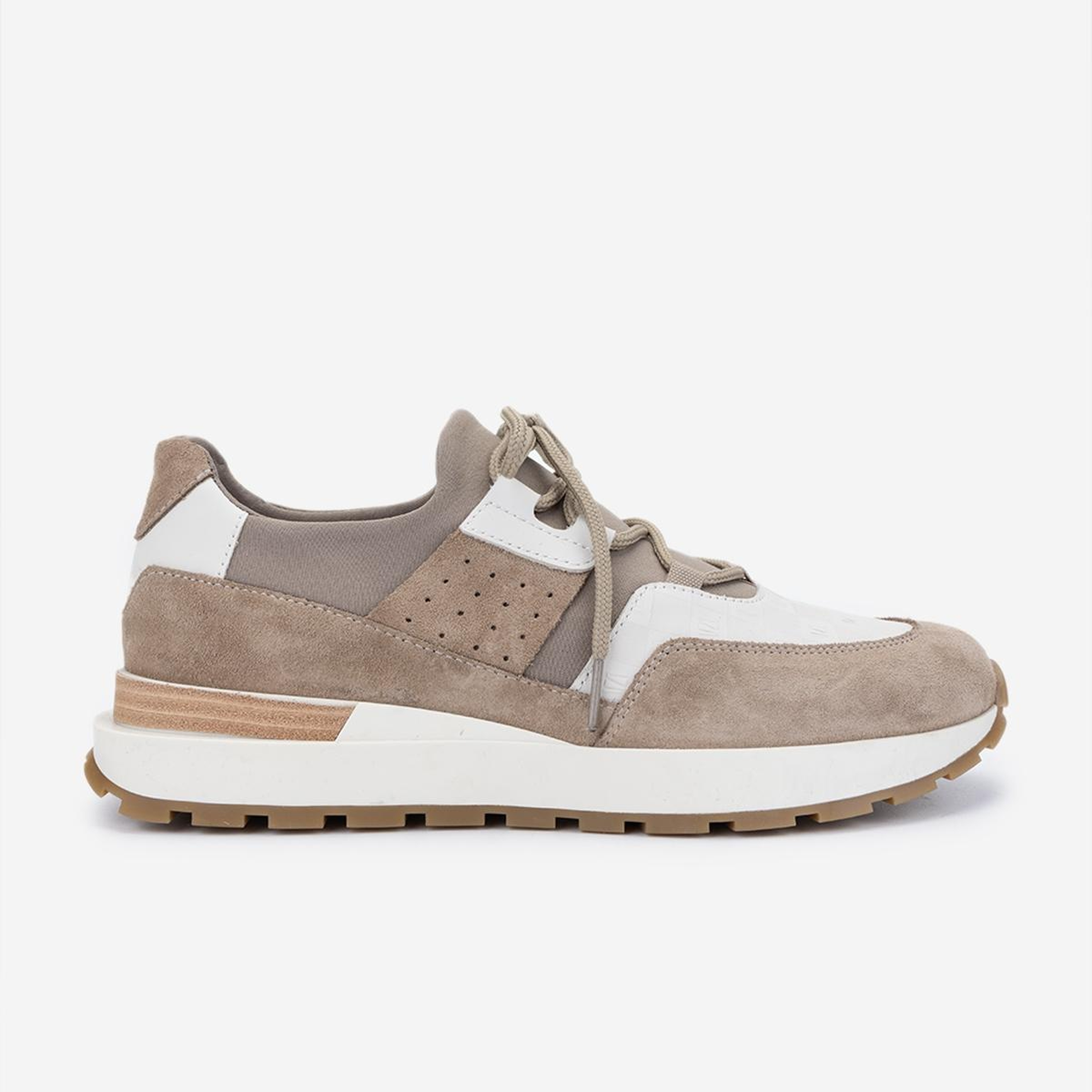 Valmenti Erkek Hakiki Deri Bej Sneakers & Spor Ayakkabı