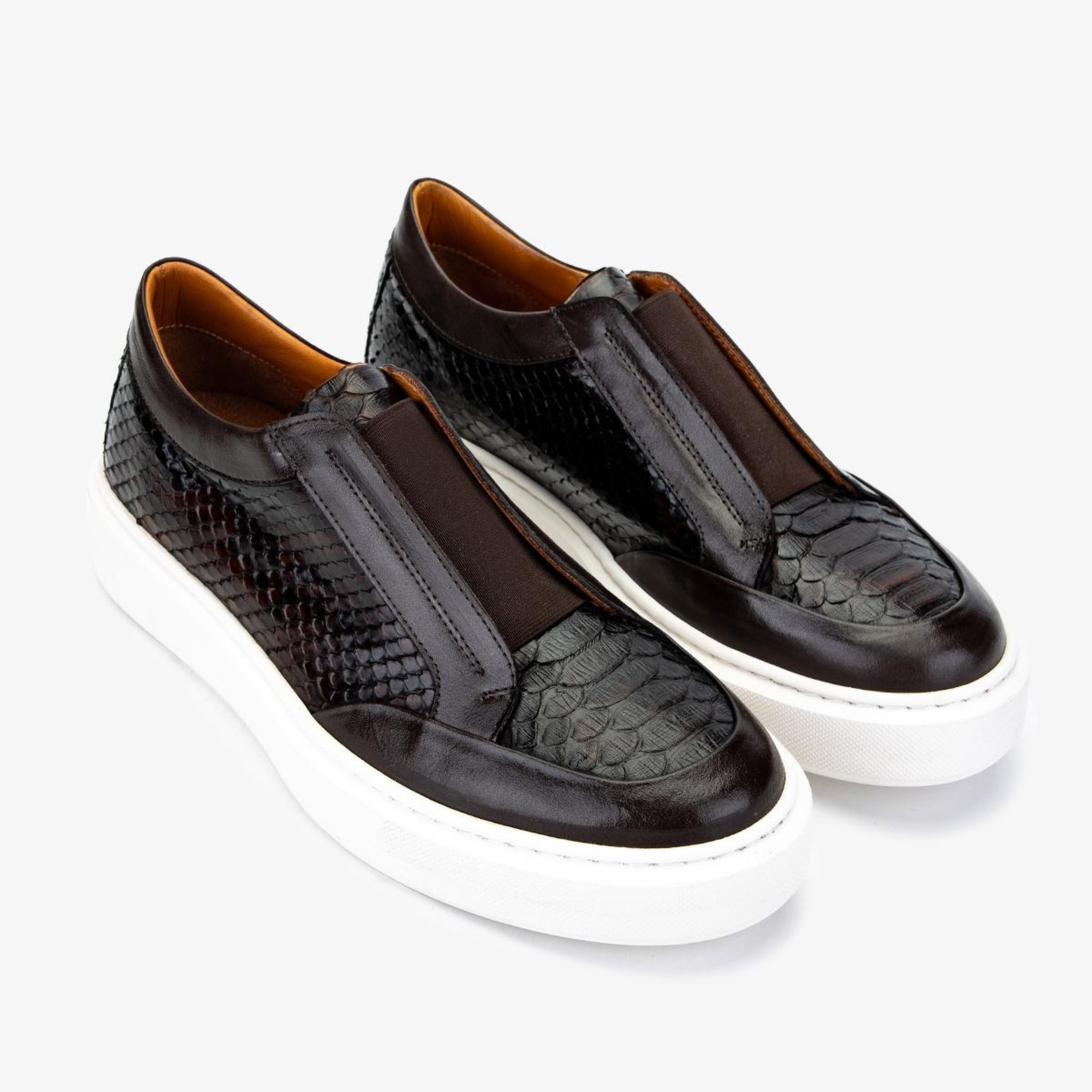 Valmenti Erkek Hakiki Deri Kahverengi Sneakers & Spor Ayakkabı