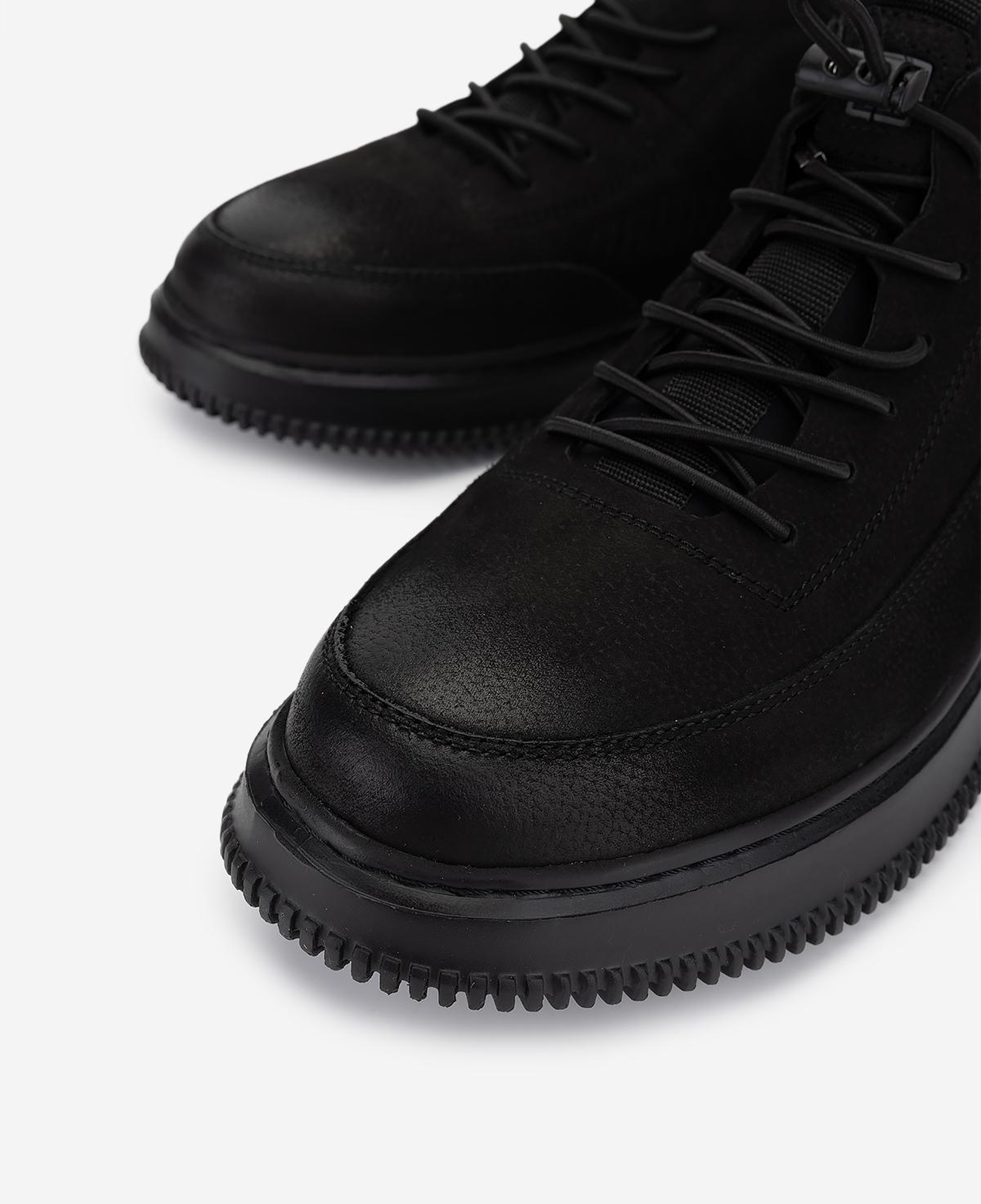 Valmenti Erkek Hakiki Deri Siyah Nubuk Sneakers & Spor Ayakkabı