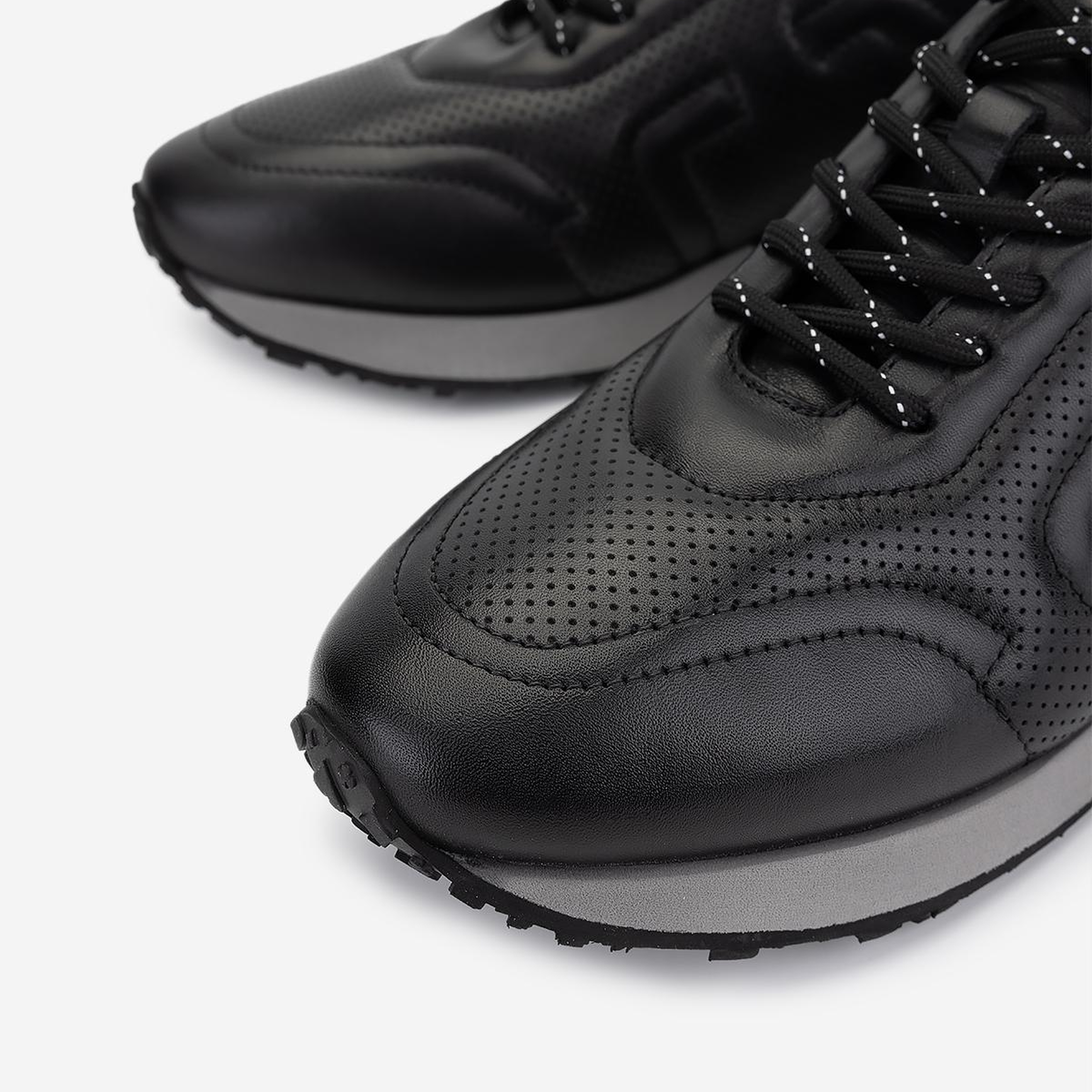 Valmenti Erkek Hakiki Deri Siyah Sneakers & Spor Ayakkabı