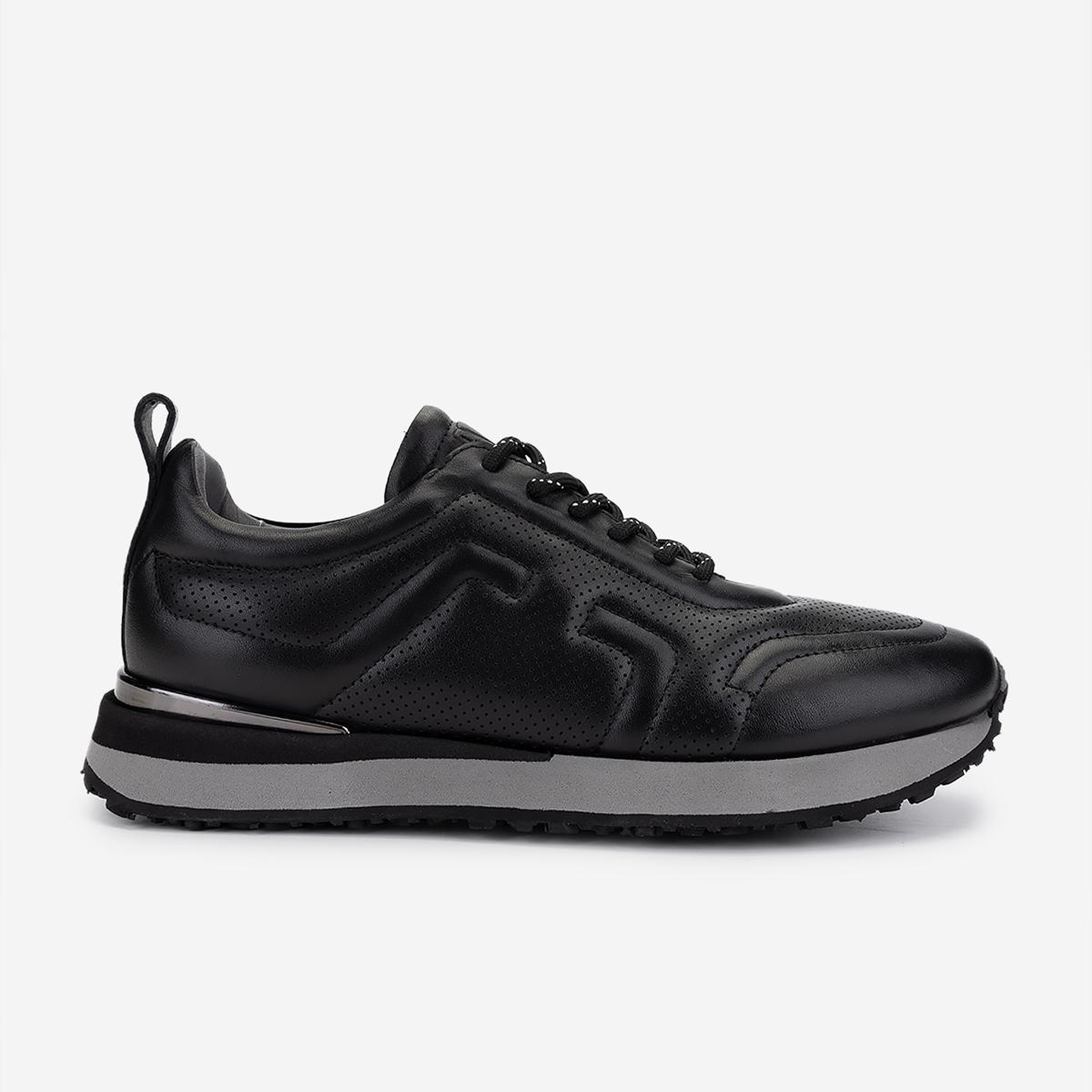 Valmenti Erkek Hakiki Deri Siyah Sneakers & Spor Ayakkabı