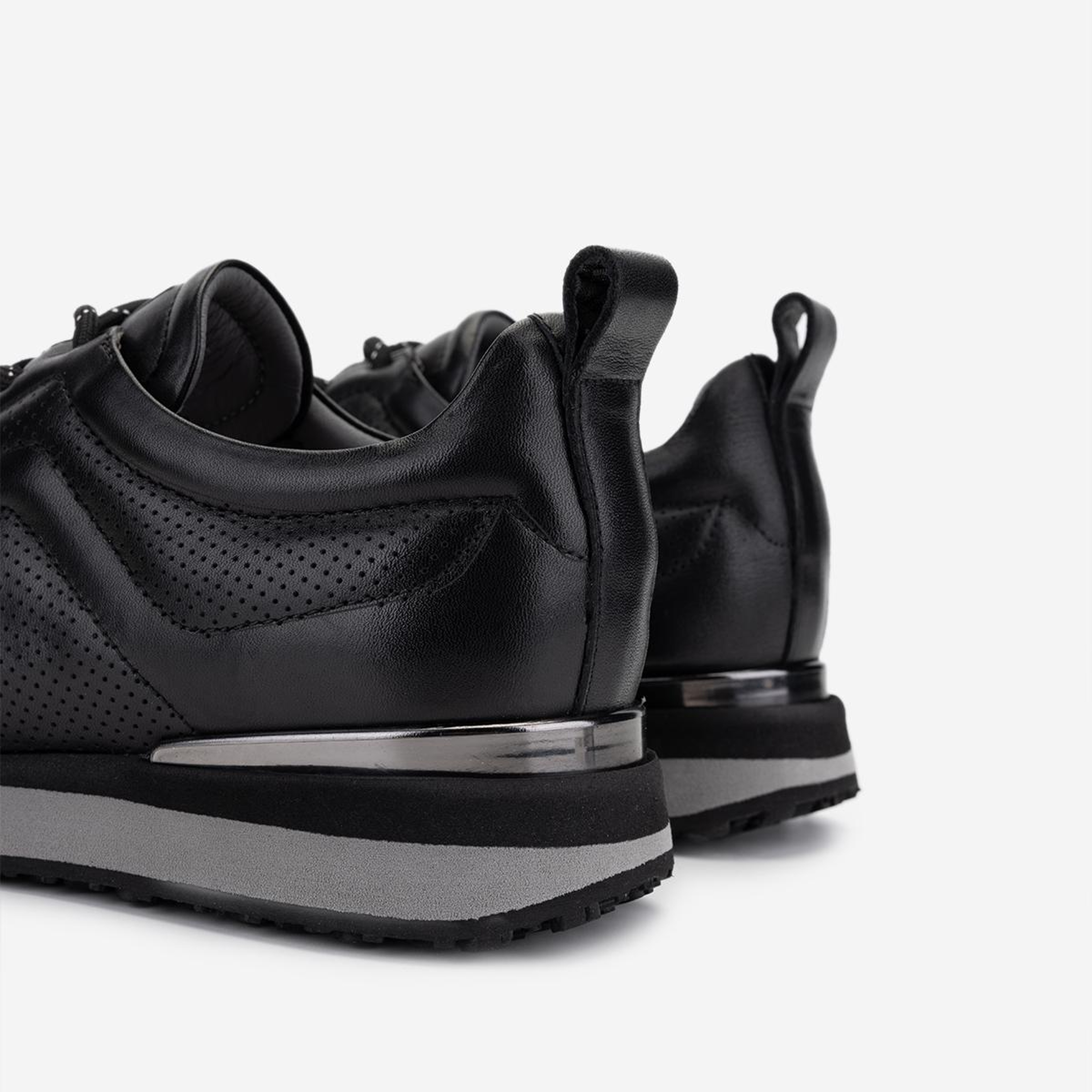 Valmenti Erkek Hakiki Deri Siyah Sneakers & Spor Ayakkabı