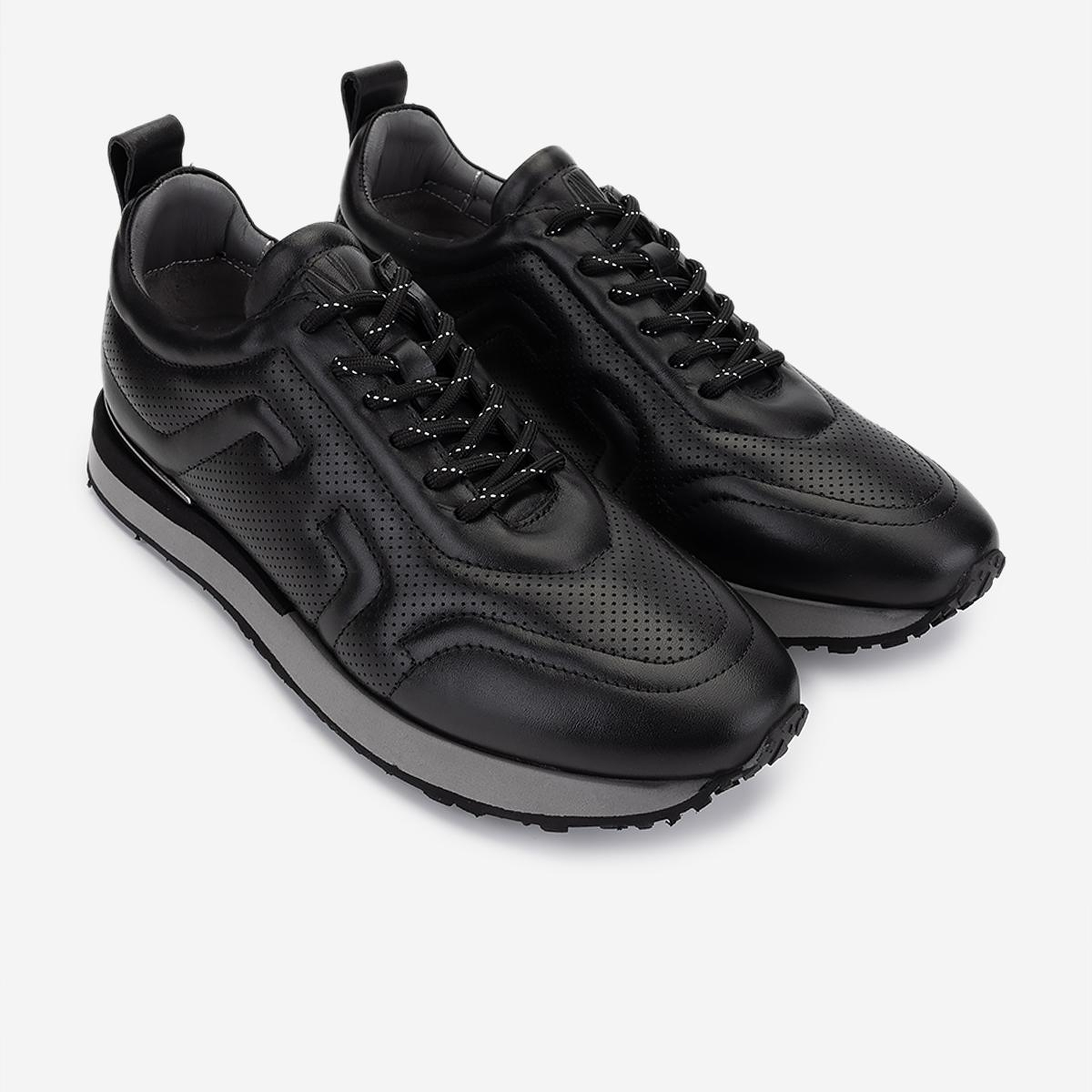 Valmenti Erkek Hakiki Deri Siyah Sneakers & Spor Ayakkabı