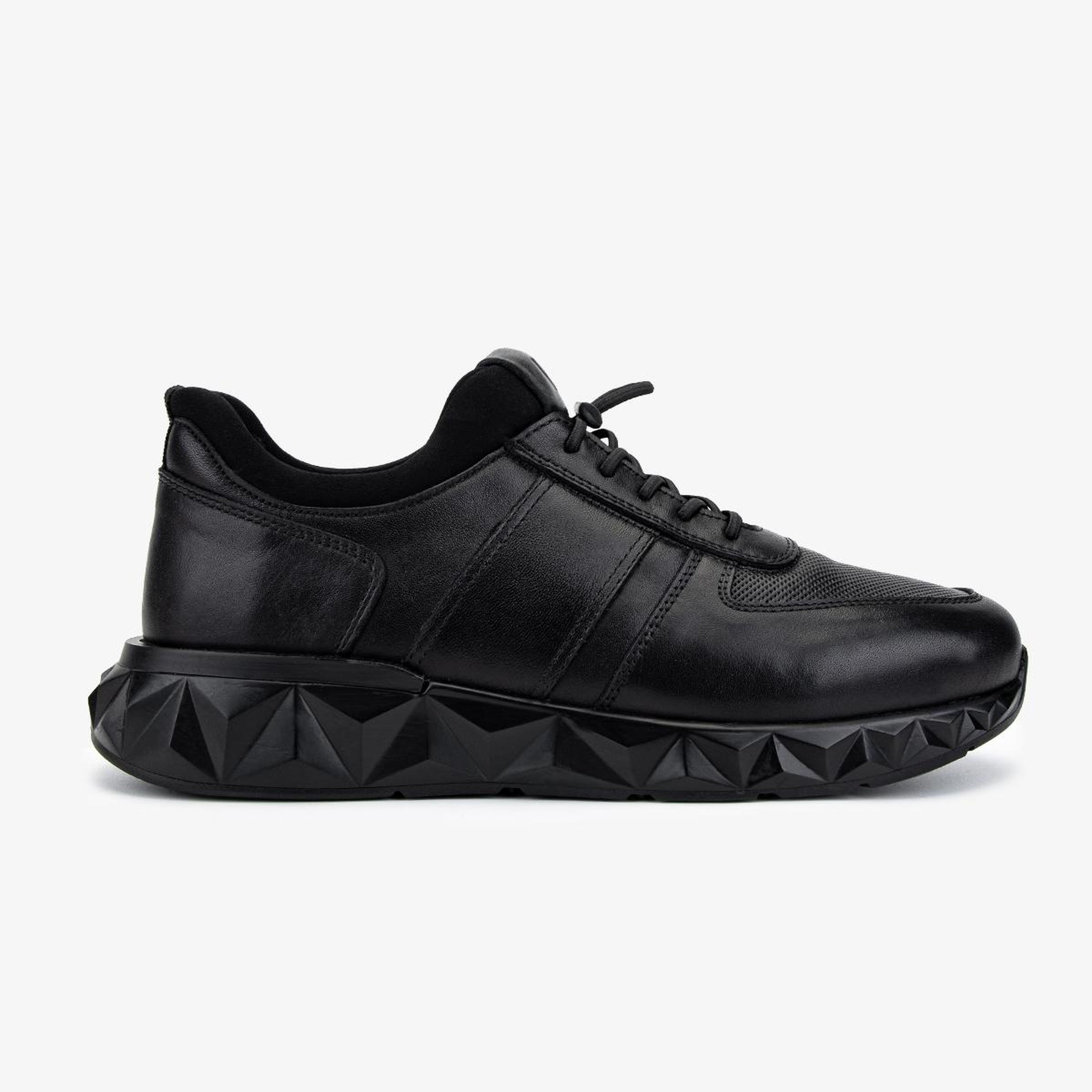 Valmenti Erkek Hakiki Deri Siyah Sneakers & Spor Ayakkabı